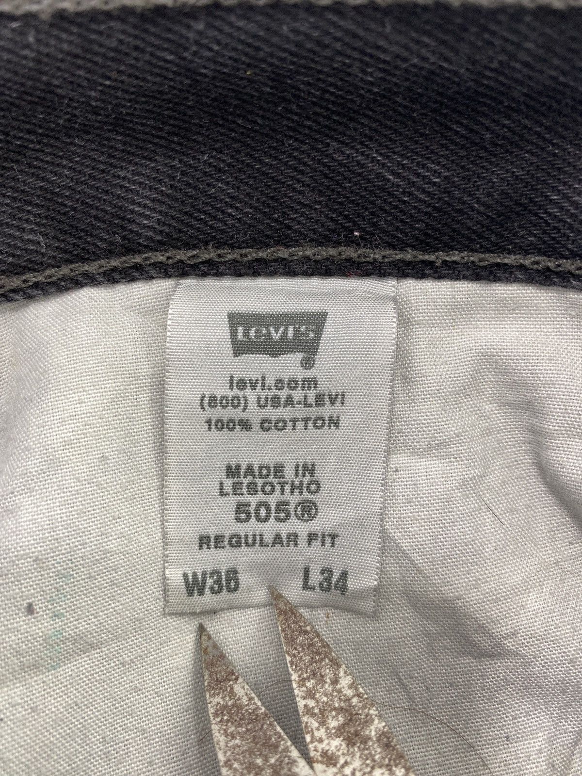Levi's VINTAGE LEVI'S 505 BLEACHED BLACK JEANS - J633 Size US 38 / EU 54 - 5 Thumbnail