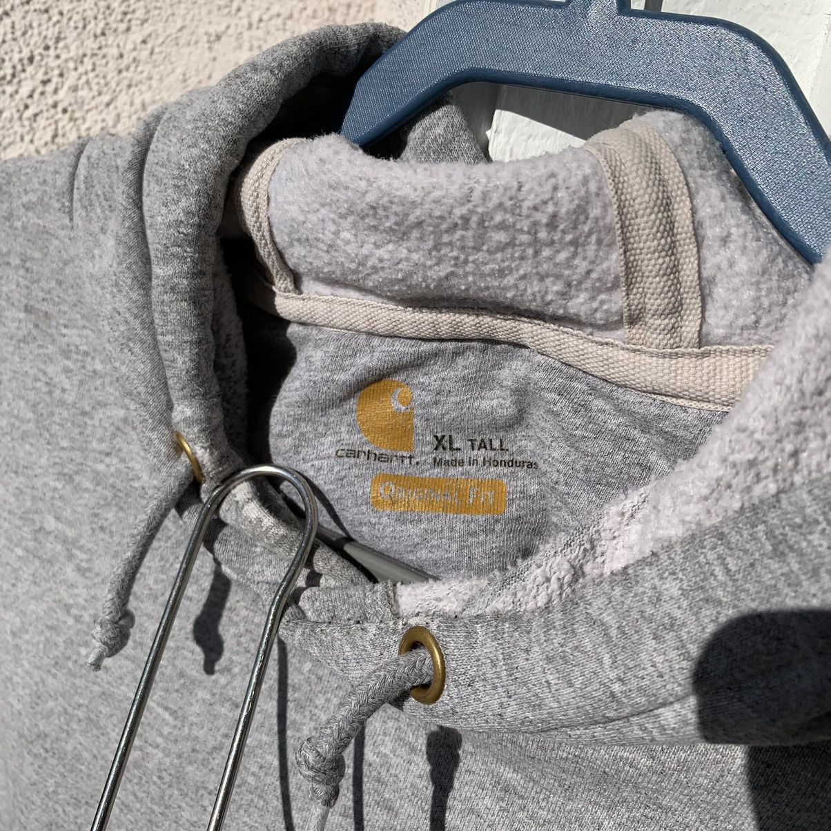 Carhartt × Vintage Vintage Carhartt distressed blank grey hoodie. Size US XL / EU 56 / 4 - 6 Thumbnail