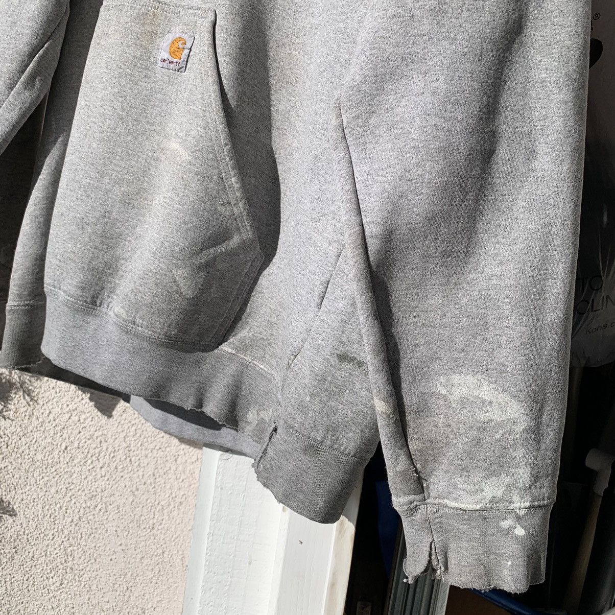 Carhartt × Vintage Vintage Carhartt distressed blank grey hoodie. Size US XL / EU 56 / 4 - 5 Thumbnail