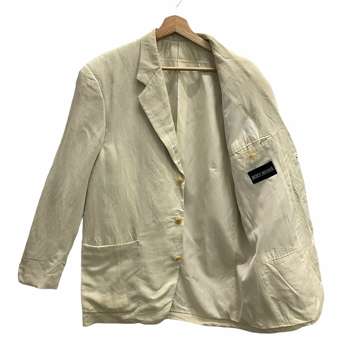 Issey Miyake × Japanese Brand 💥 SS04 ISSEY MIYAKE MEN BUTTON JACKET COAT Size US L / EU 52-54 / 3 - 5 Thumbnail