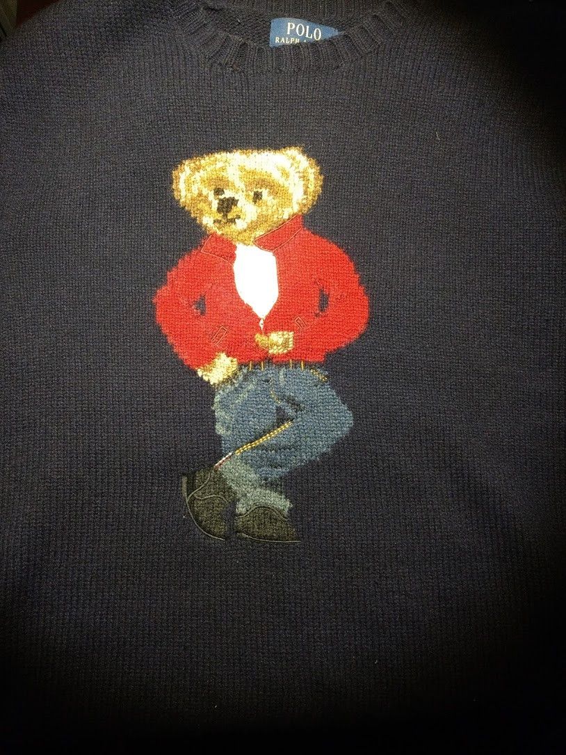 Ralph Lauren Rebel Polo Bear Navy Wool Sweater James Dean Offers considered Grailed