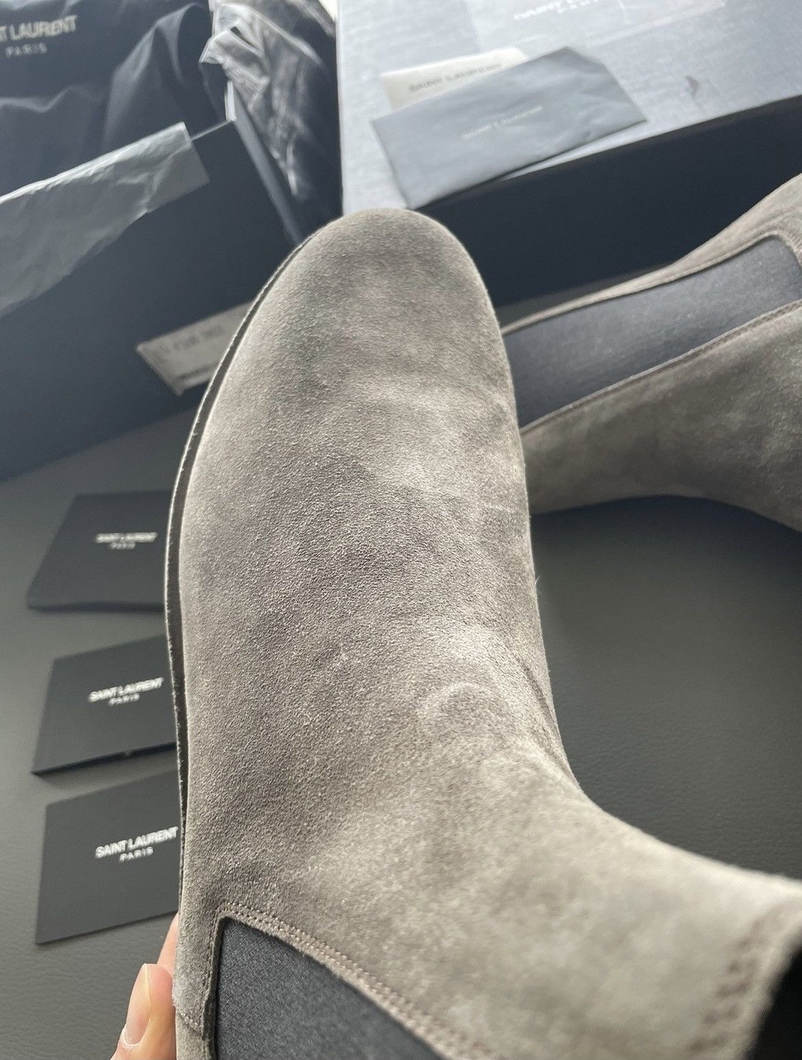 Hedi Slimane × Saint Laurent Paris × Yves Saint Laurent Brand NEW Runway Suede Leather Saint Laurent Boots Size US 10 / EU 43 - 17 Thumbnail