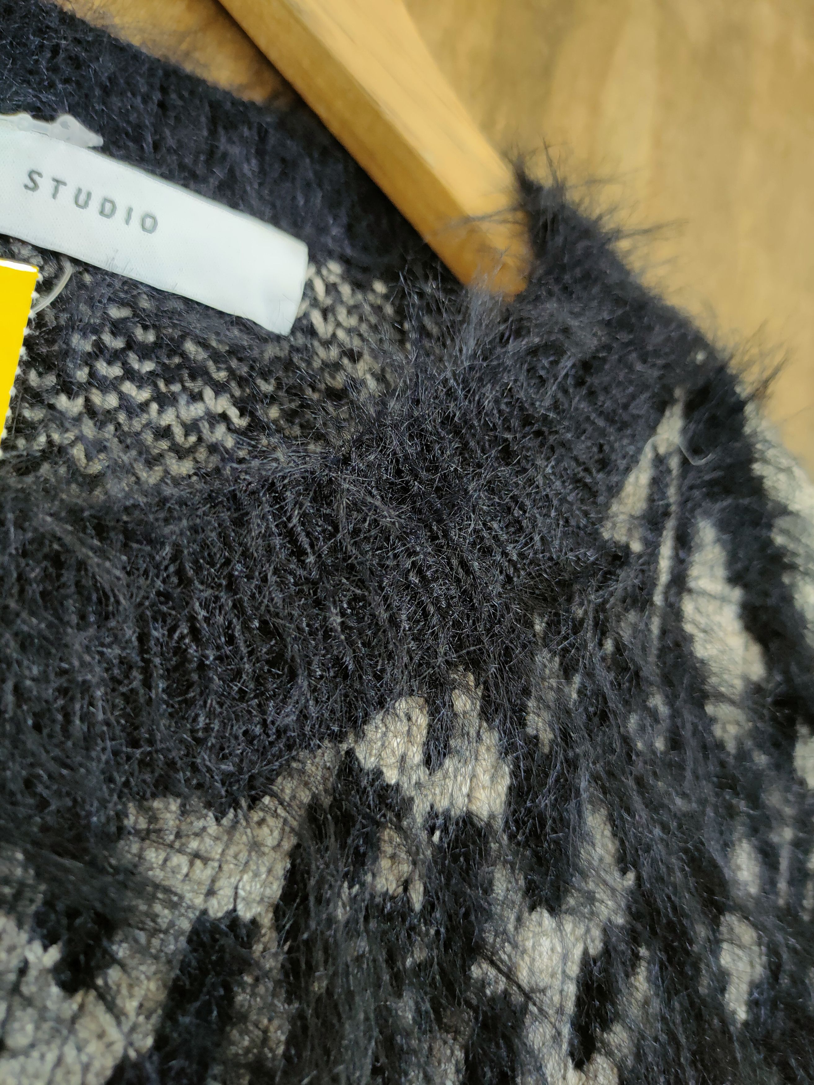 Japanese Brand Sevi Studio mohair fur shag shaggy art knitwear #46-1006DL Size US M / EU 48-50 / 2 - 8 Thumbnail