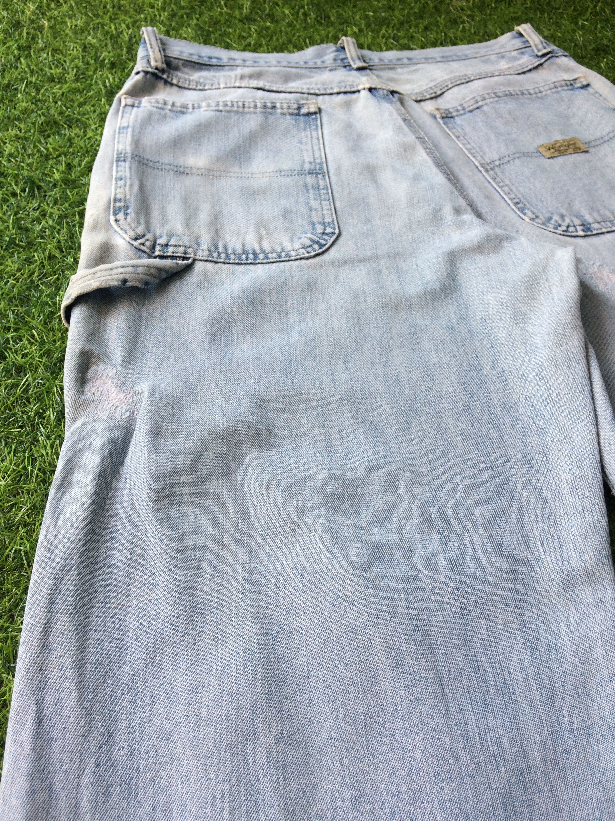 Japanese Brand Ripped Light Wash Carpenter Workwear Pants #B-812 Size US 34 / EU 50 - 9 Thumbnail