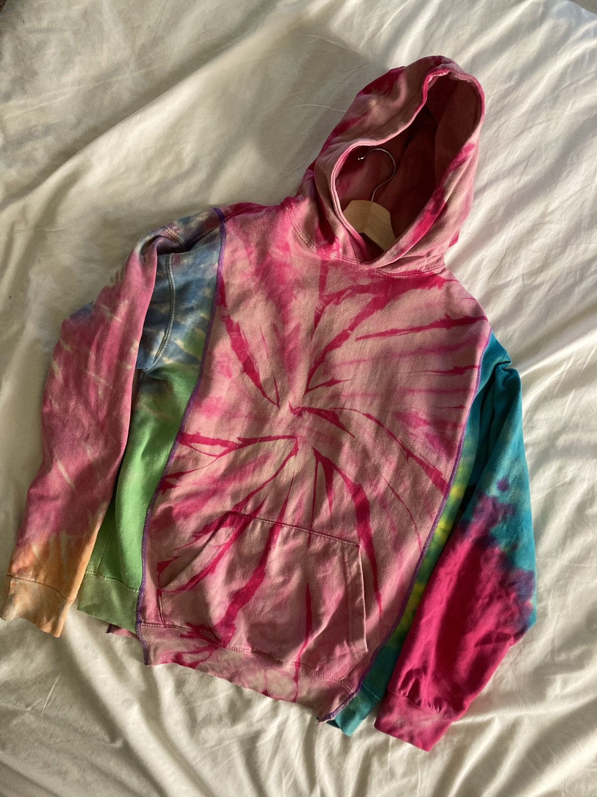 Image of Rebuild By Needles 3-Cut Tie Dye Hoodie in Tie/Dye, Men's (Size XS)