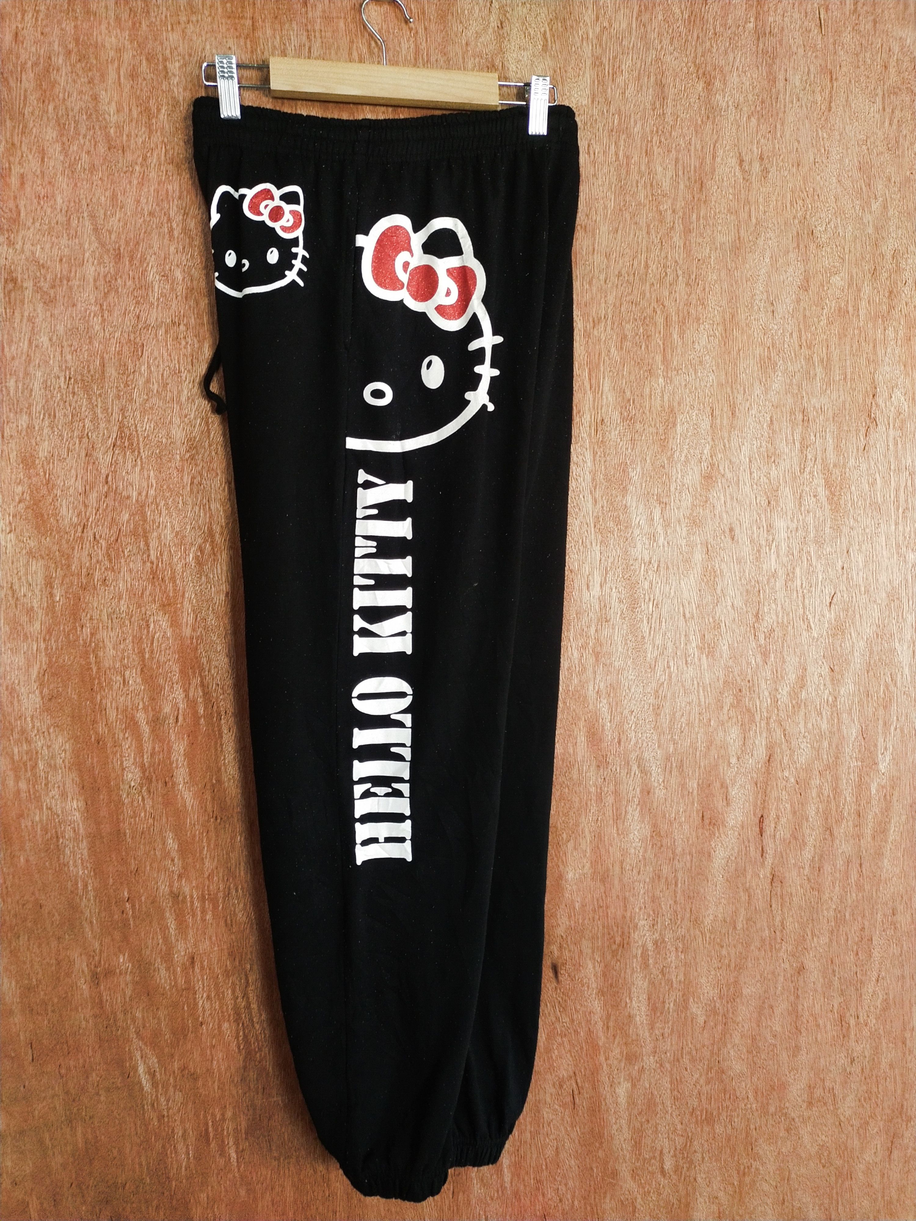 Cartoon Network DL Hello Kitty black jogger sweatpants #S119 Size 28" / US 6 / IT 42 - 7 Thumbnail