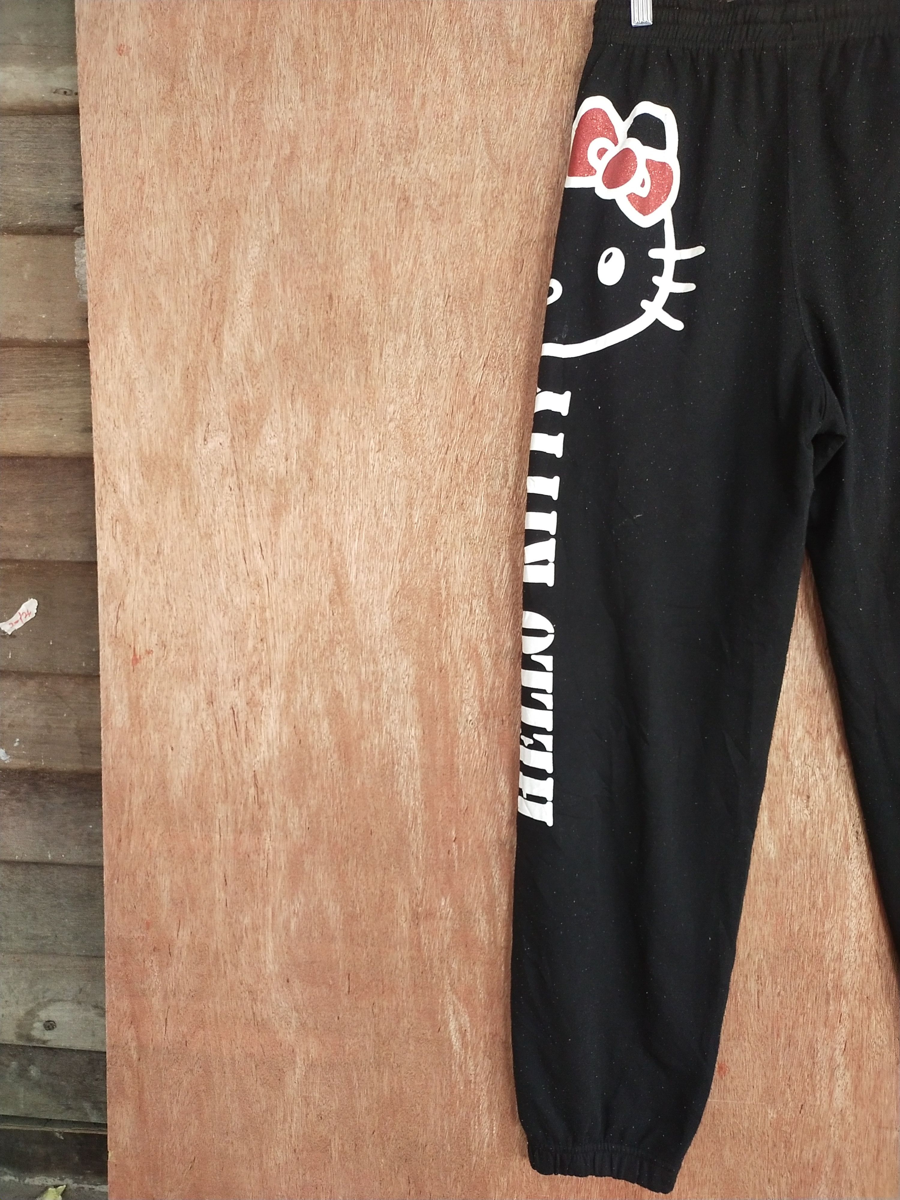 Cartoon Network DL Hello Kitty black jogger sweatpants #S119 Size 28" / US 6 / IT 42 - 9 Thumbnail