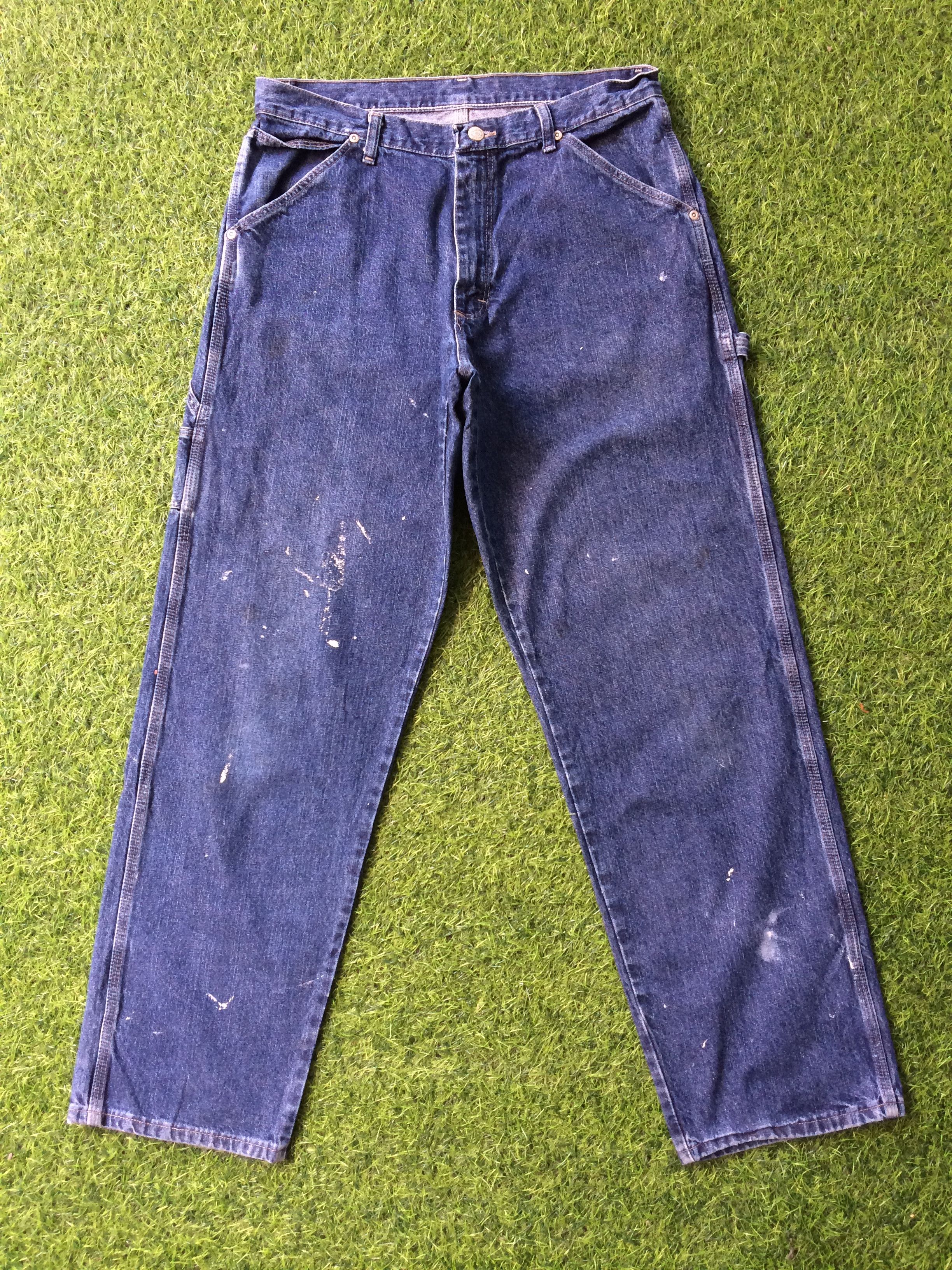Other Wrangler Carpenter Workwear Denim Pants Painter Jeans #B-587 Size US 31 - 3 Thumbnail