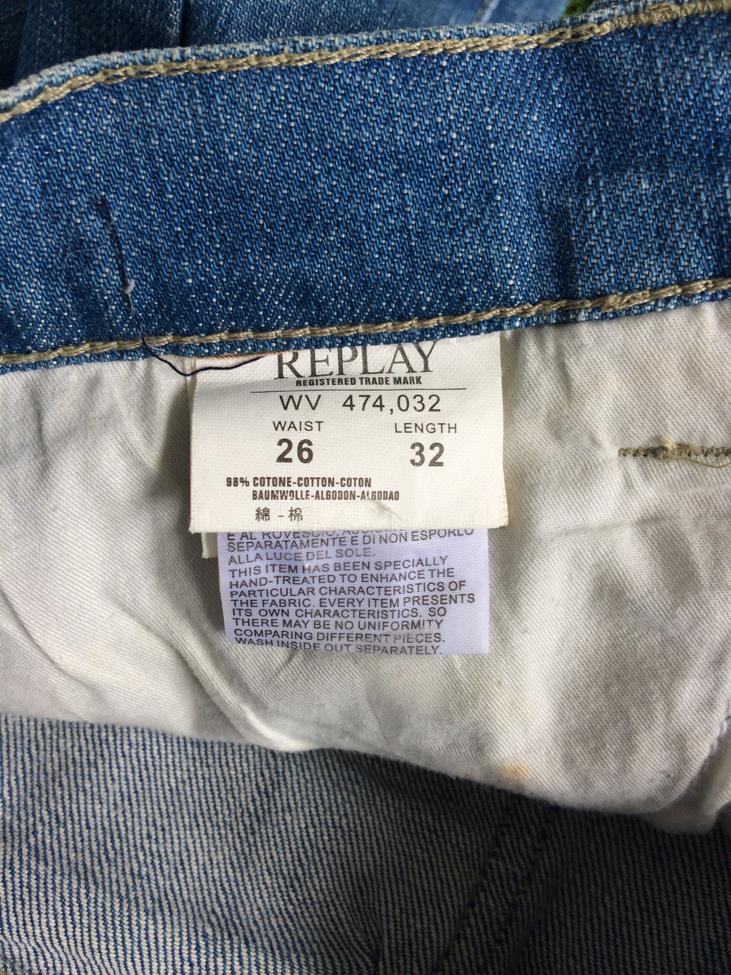 Replay × Vintage Replay Distressed Low Waist Bootcut Flared Jeans #B-015 Size 28" / US 6 / IT 42 - 10 Thumbnail