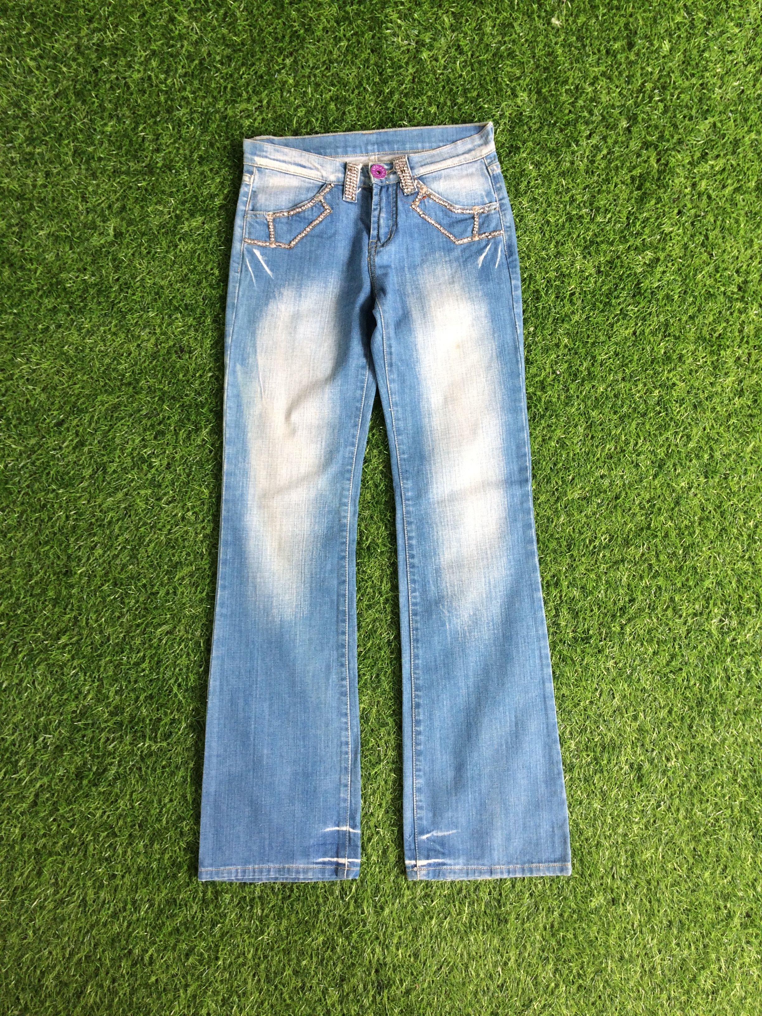 Replay × Vintage Replay Distressed Low Waist Bootcut Flared Jeans #B-015 Size 28" / US 6 / IT 42 - 1 Thumbnail