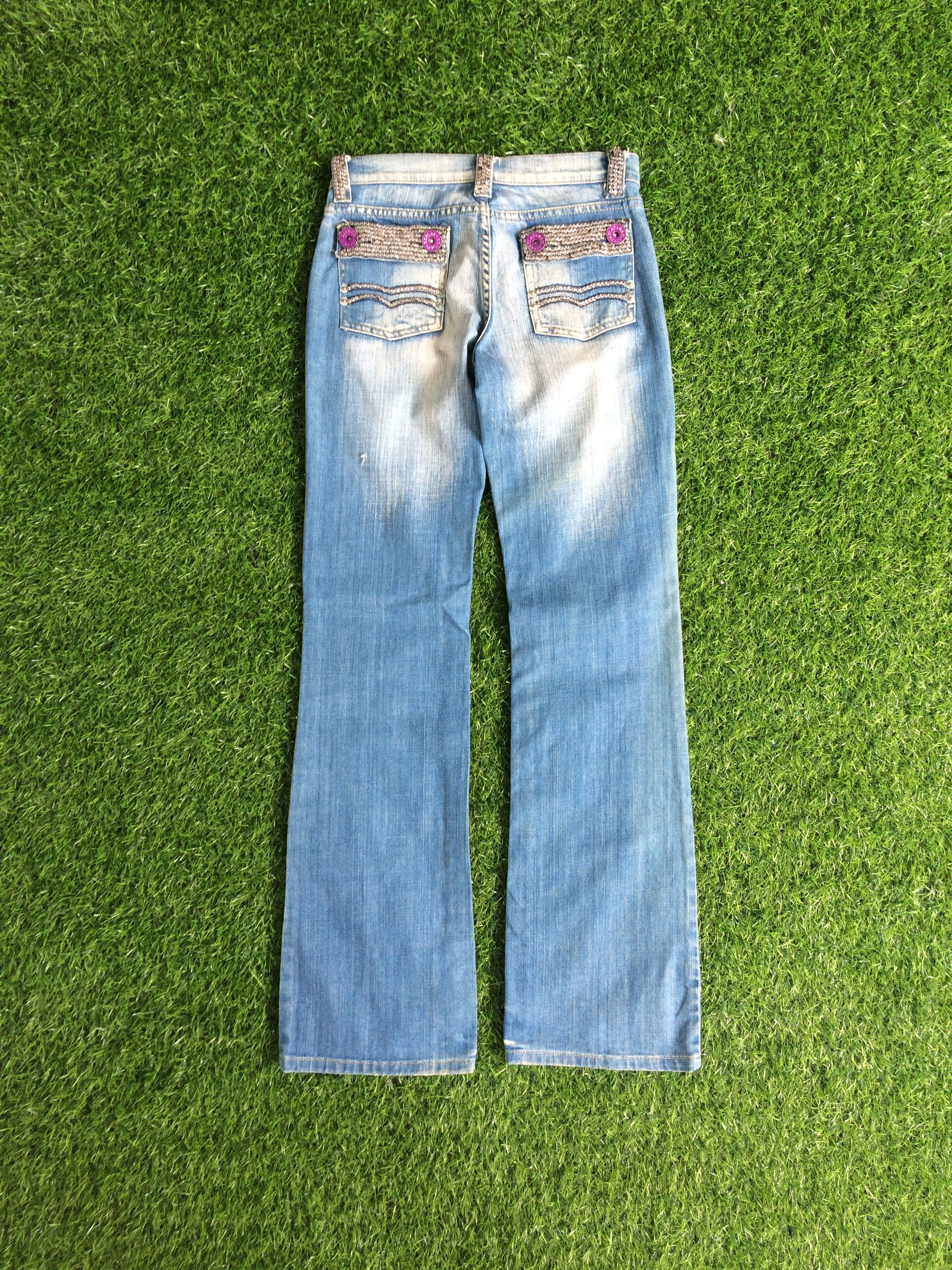 Replay × Vintage Replay Distressed Low Waist Bootcut Flared Jeans #B-015 Size 28" / US 6 / IT 42 - 2 Thumbnail