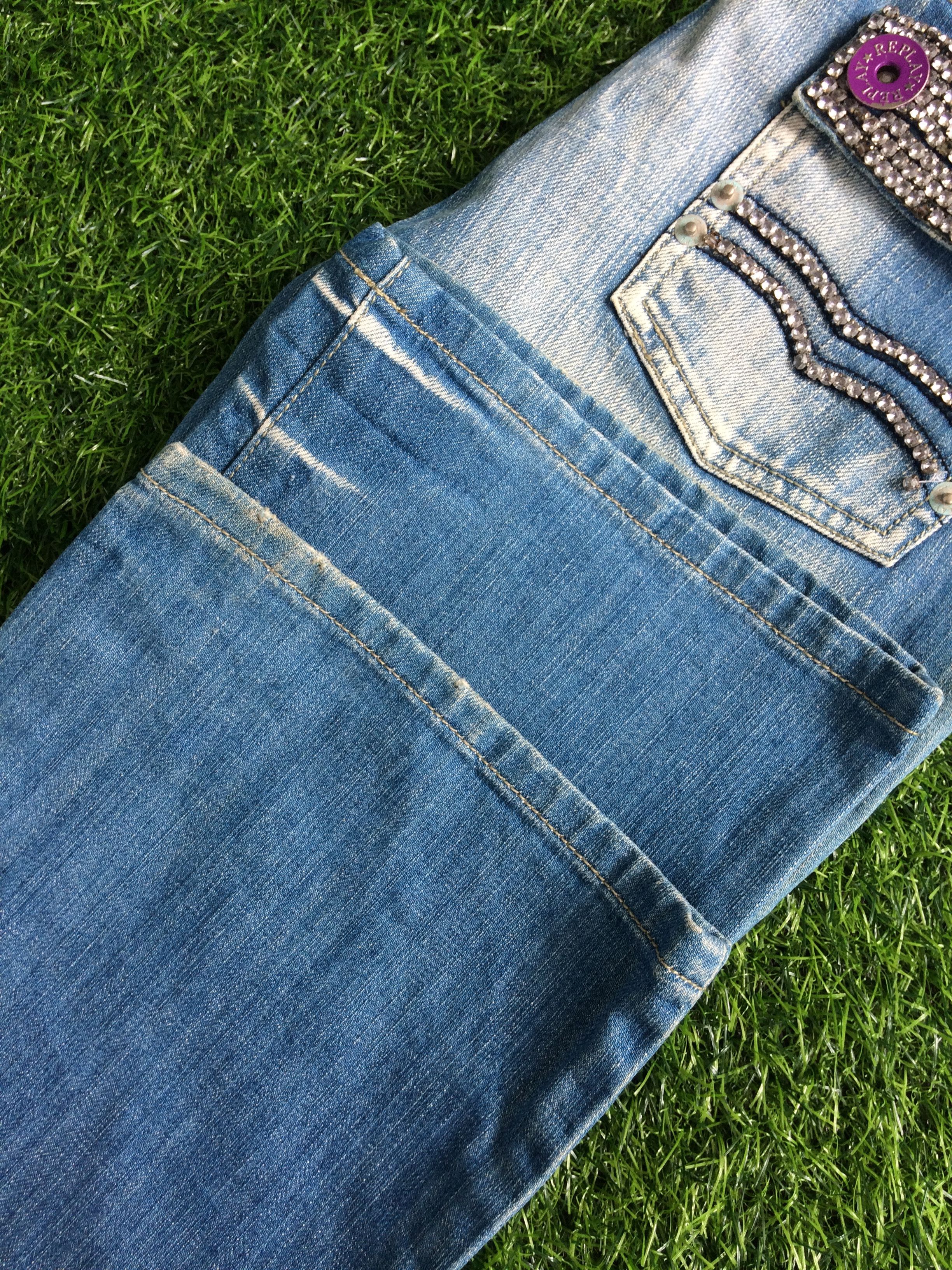 Replay × Vintage Replay Distressed Low Waist Bootcut Flared Jeans #B-015 Size 28" / US 6 / IT 42 - 9 Thumbnail