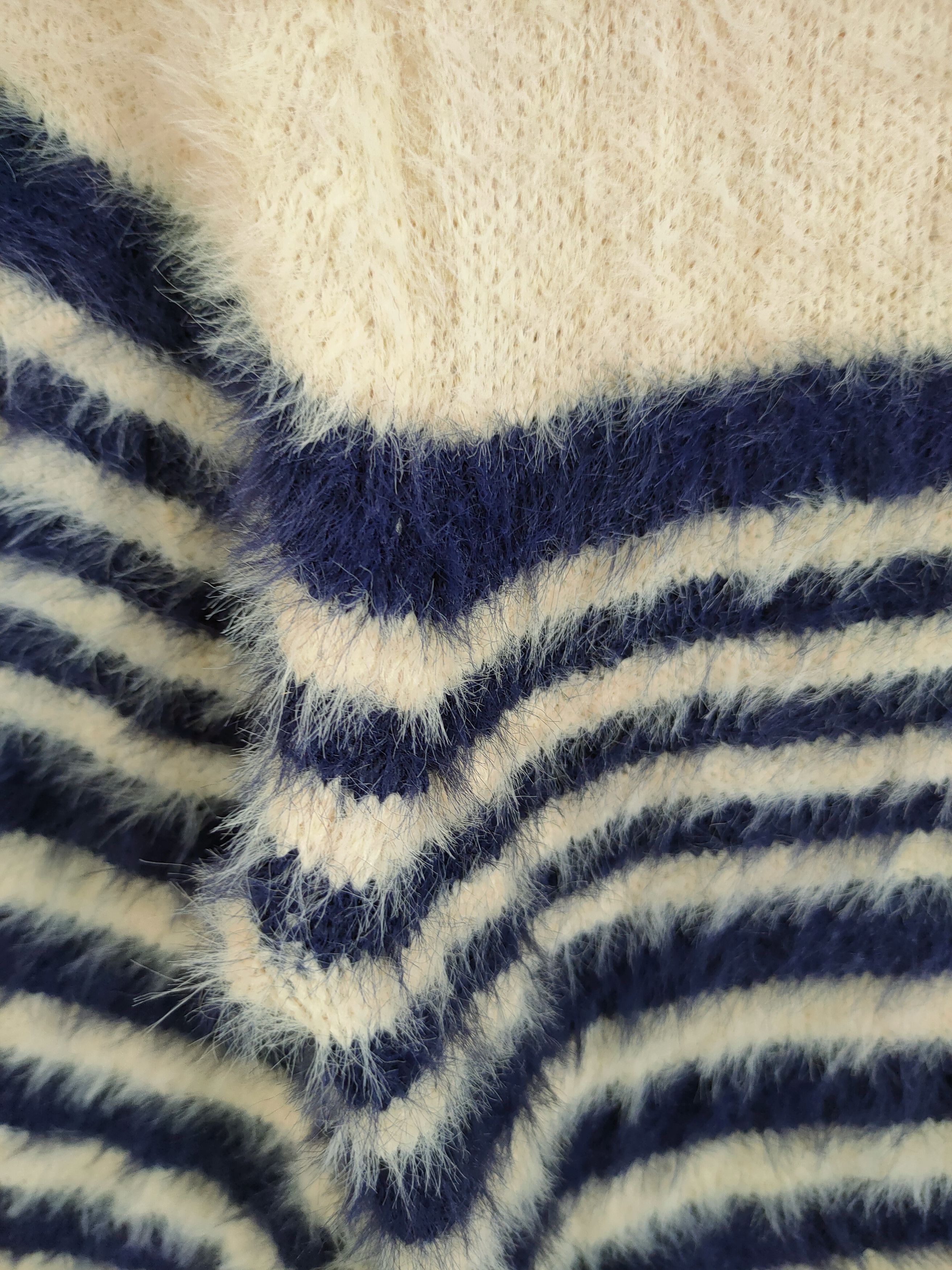 Vintage DL Jeunne Garcon stripe mohair fur shaggy knitwear #46-1016 Size M / US 6-8 / IT 42-44 - 12 Thumbnail