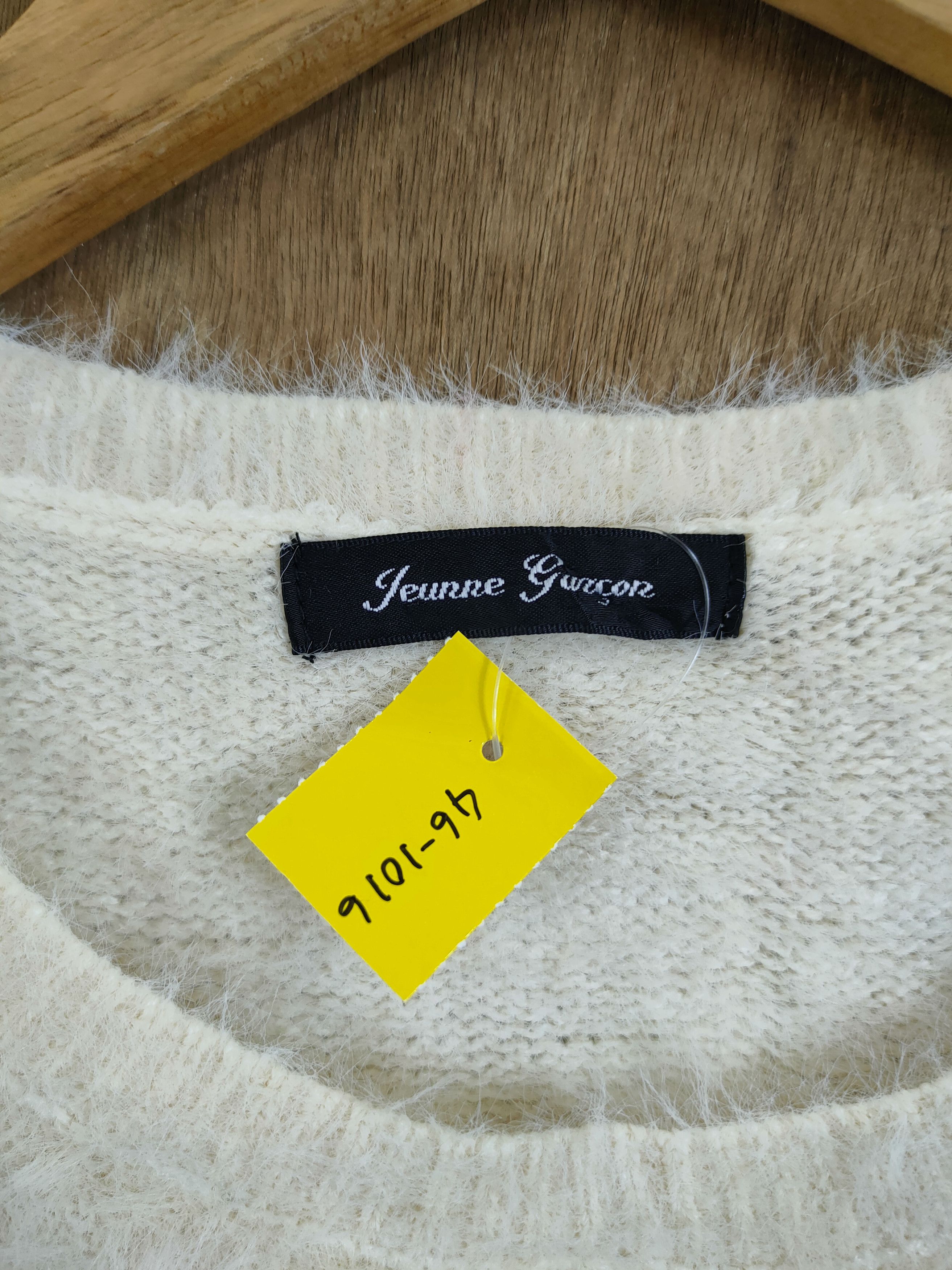 Vintage DL Jeunne Garcon stripe mohair fur shaggy knitwear #46-1016 Size M / US 6-8 / IT 42-44 - 5 Thumbnail