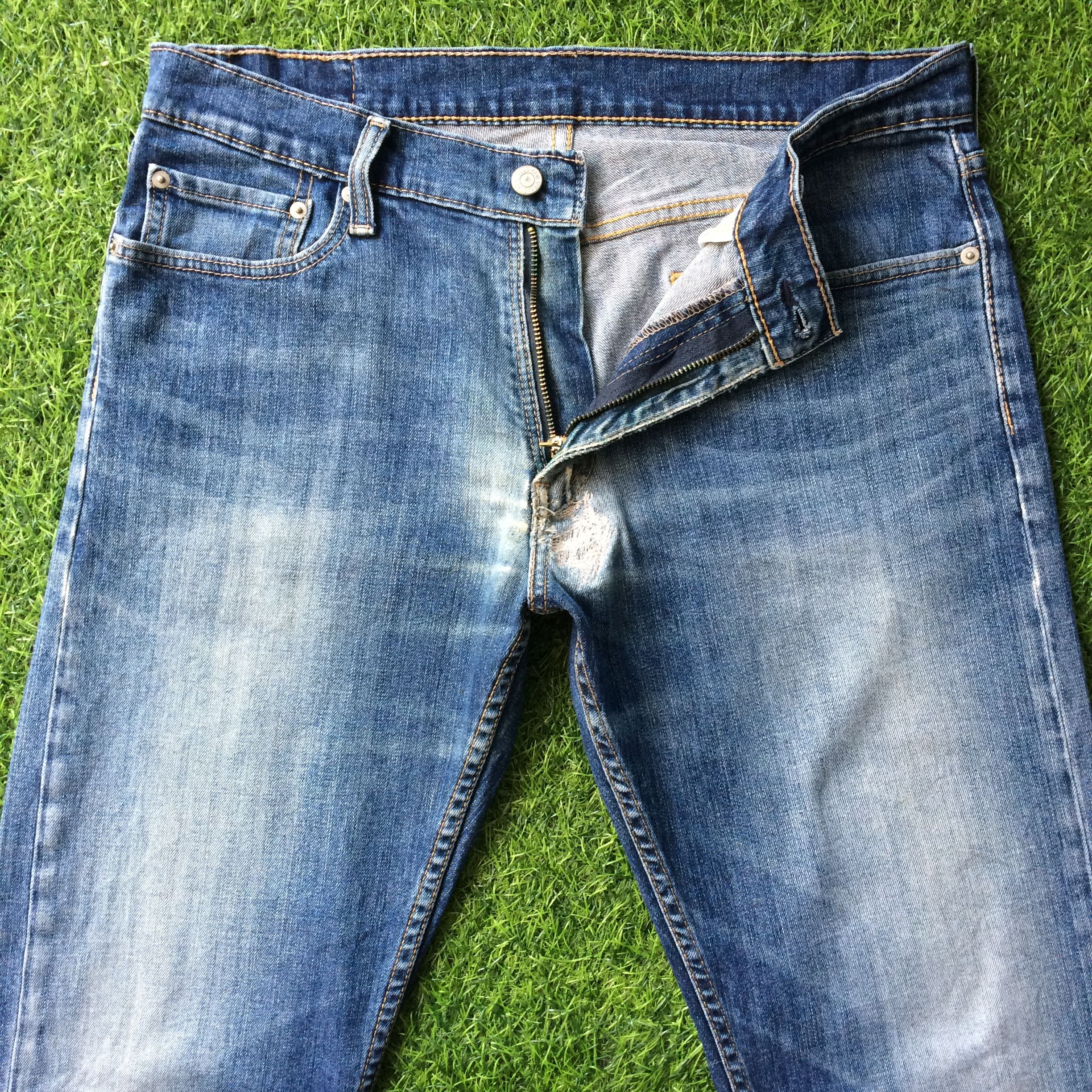 Levi's Distressed Levis Stretch Denim Straight Leg Jeans #B-799 Size US 34 / EU 50 - 3 Thumbnail
