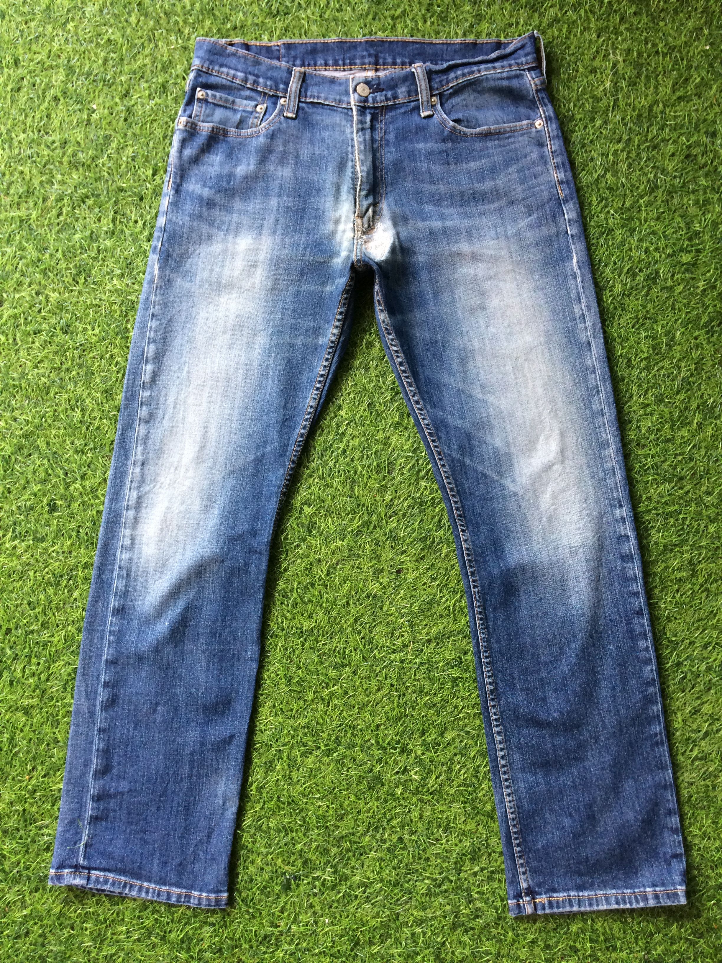Levi's Distressed Levis Stretch Denim Straight Leg Jeans #B-799 Size US 34 / EU 50 - 1 Thumbnail