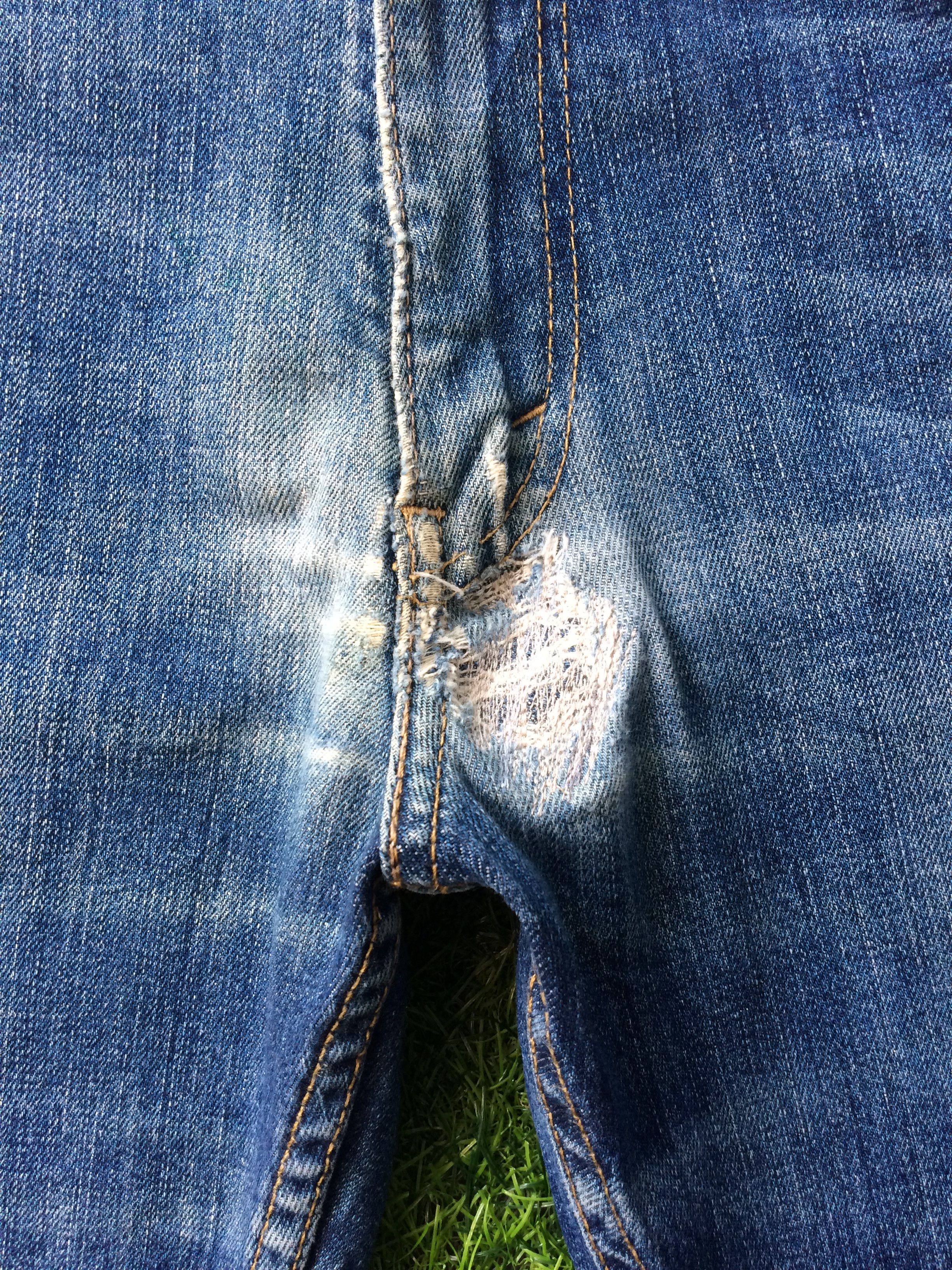 Levi's Distressed Levis Stretch Denim Straight Leg Jeans #B-799 Size US 34 / EU 50 - 8 Thumbnail