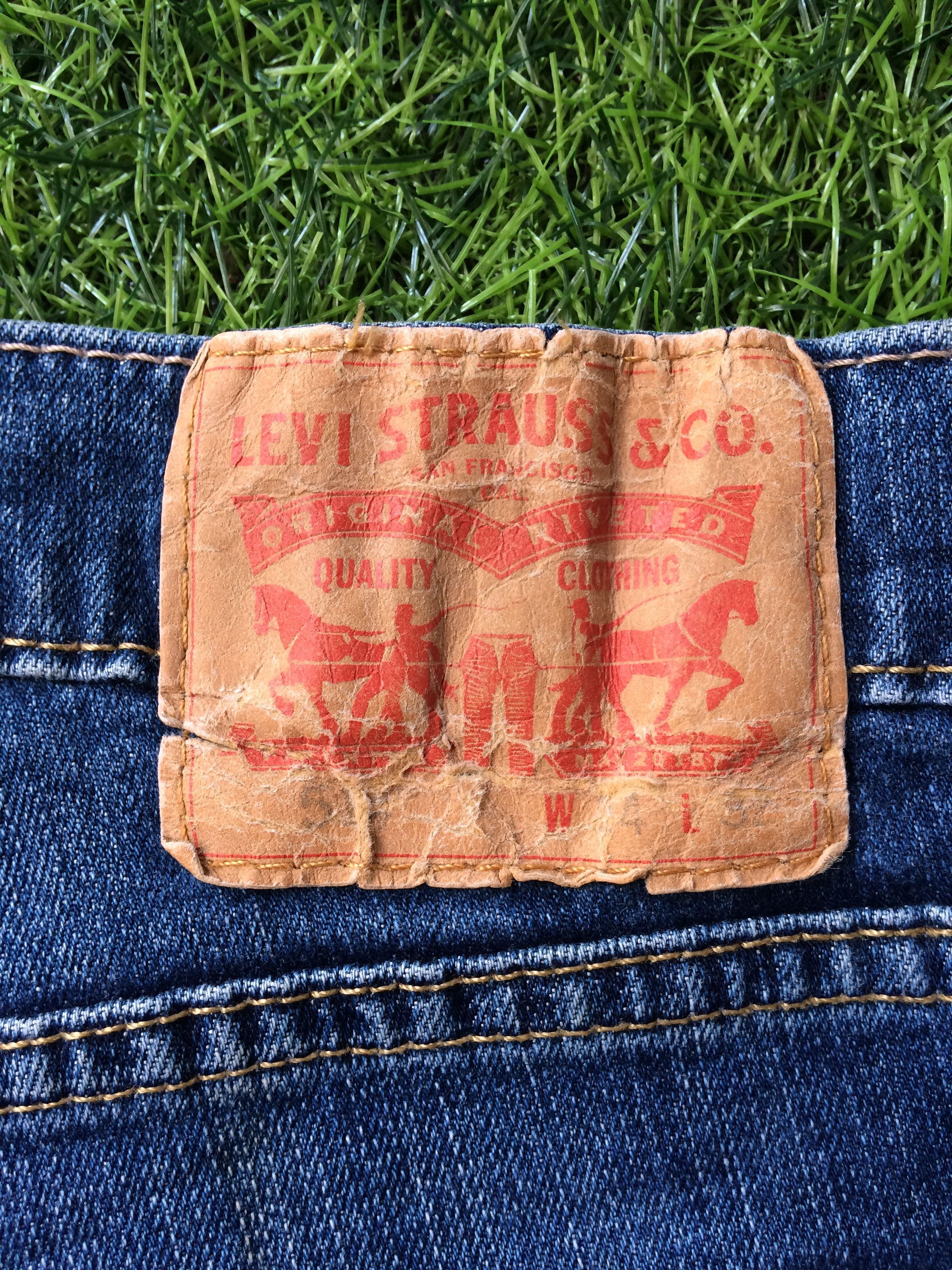 Levi's Distressed Levis Stretch Denim Straight Leg Jeans #B-799 Size US 34 / EU 50 - 11 Thumbnail