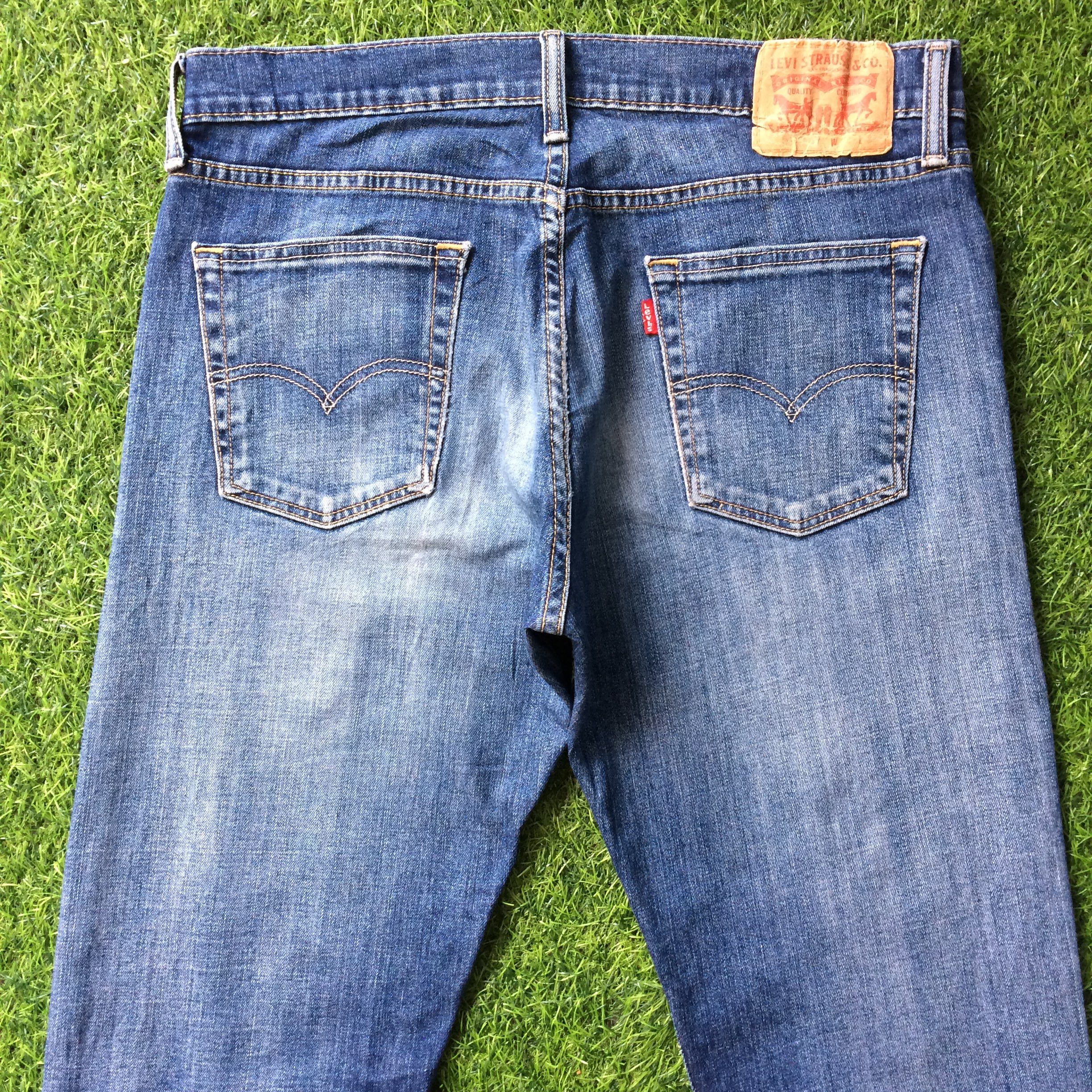 Levi's Distressed Levis Stretch Denim Straight Leg Jeans #B-799 Size US 34 / EU 50 - 4 Thumbnail