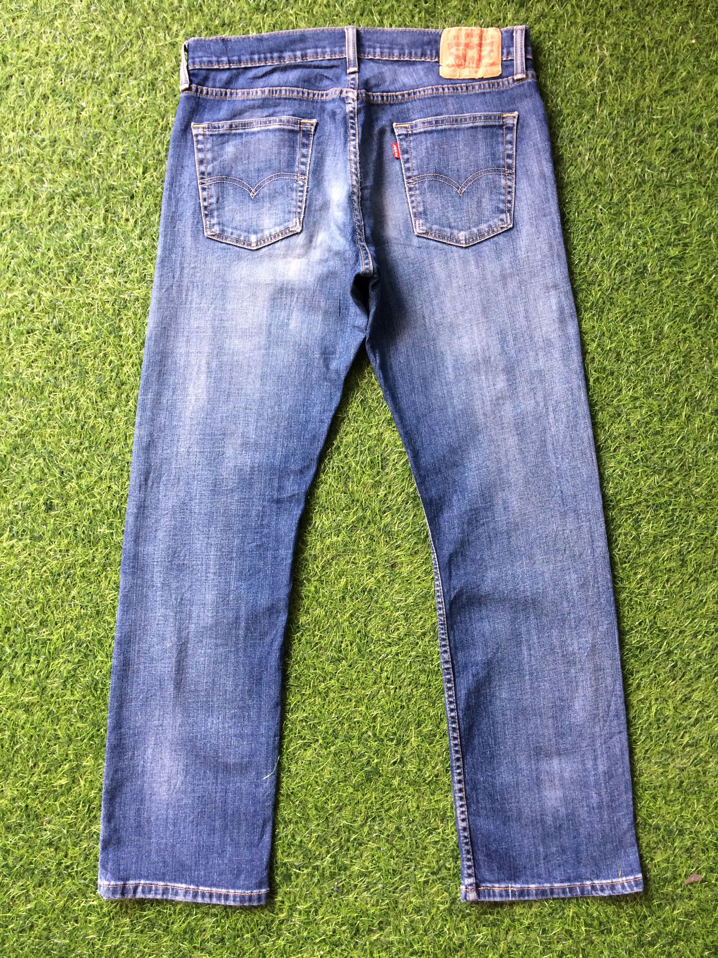 Levi's Distressed Levis Stretch Denim Straight Leg Jeans #B-799 Size US 34 / EU 50 - 2 Thumbnail