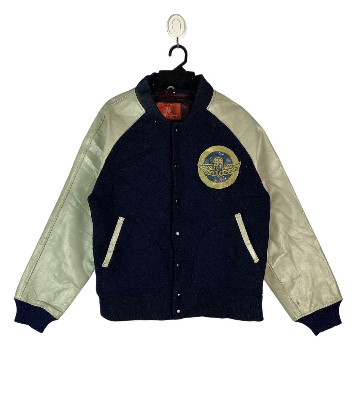Avirex × Vintage AVIREX Officer Uniform varsity leather/wool jacket Size US M / EU 48-50 / 2 - 1 Thumbnail