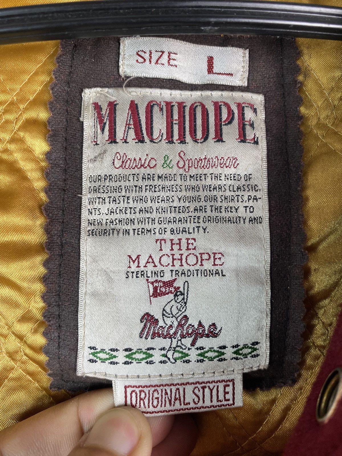 Vintage 🔥MacHope wool mix leather varsity stadium letterman jacket Size US M / EU 48-50 / 2 - 7 Thumbnail