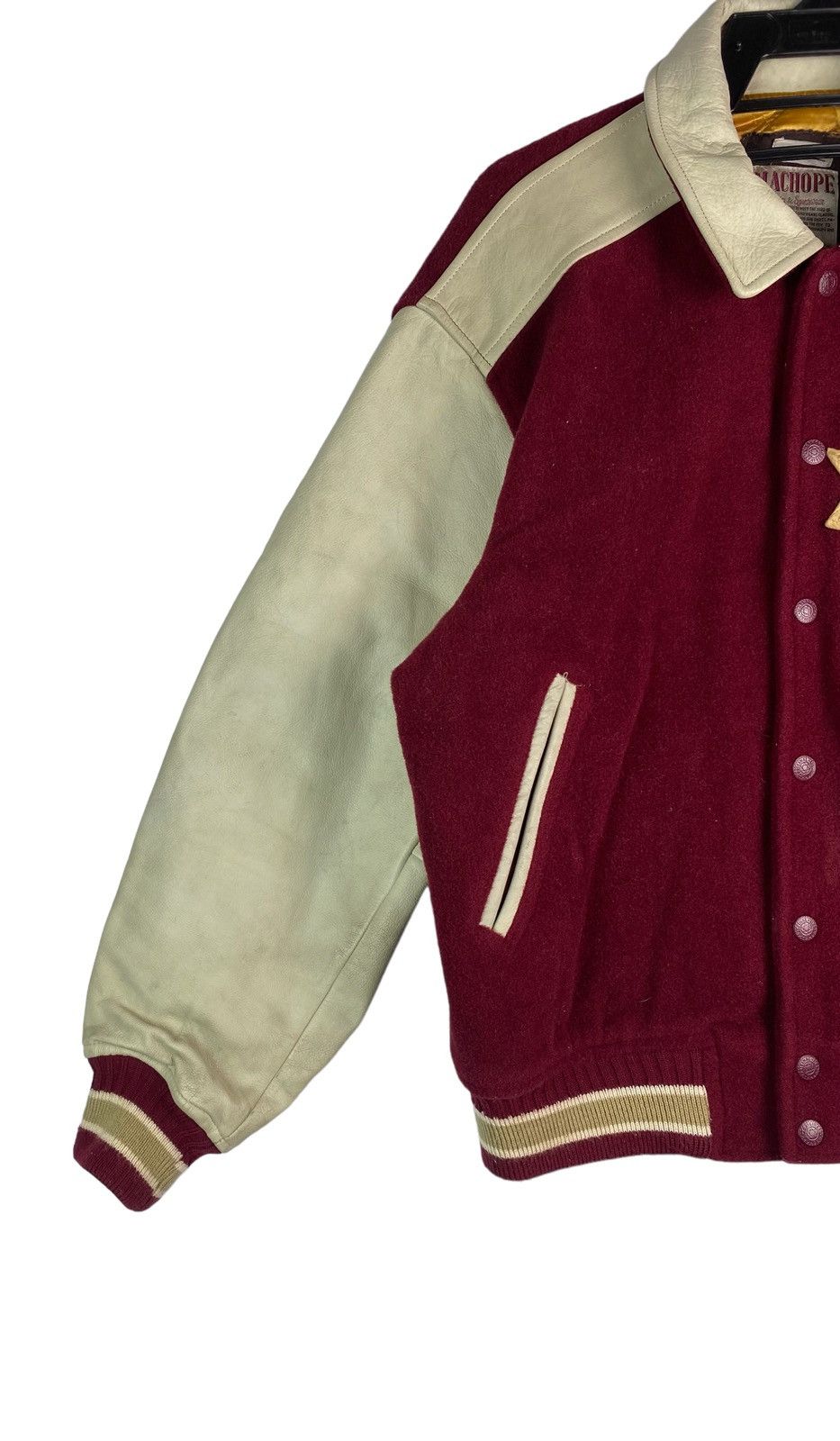 Vintage 🔥MacHope wool mix leather varsity stadium letterman jacket Size US M / EU 48-50 / 2 - 6 Thumbnail