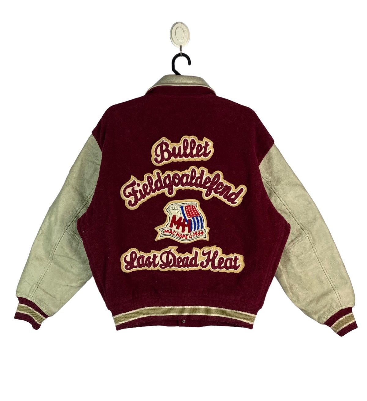 Vintage 🔥MacHope wool mix leather varsity stadium letterman jacket Size US M / EU 48-50 / 2 - 1 Thumbnail