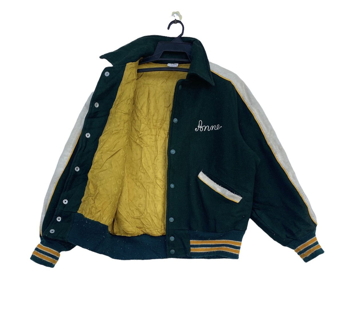 Vintage 90s Kaye Bros Award Jacket Anne logo chainstitch embroidered Size US M / EU 48-50 / 2 - 1 Thumbnail
