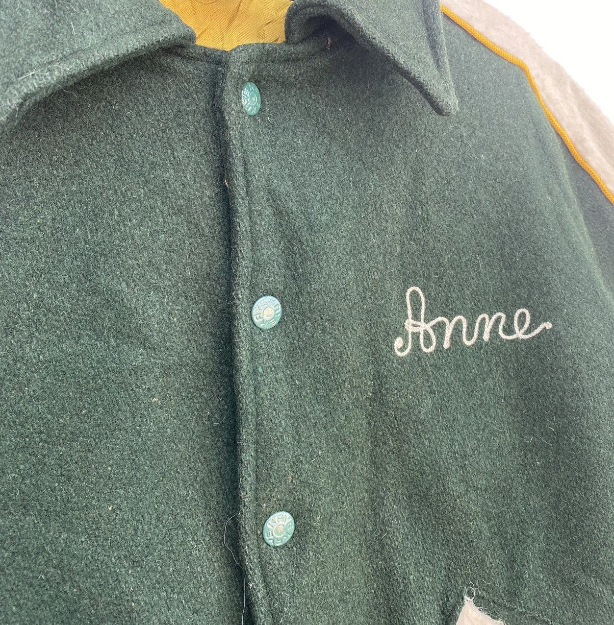 Vintage 90s Kaye Bros Award Jacket Anne logo chainstitch embroidered Size US M / EU 48-50 / 2 - 4 Thumbnail