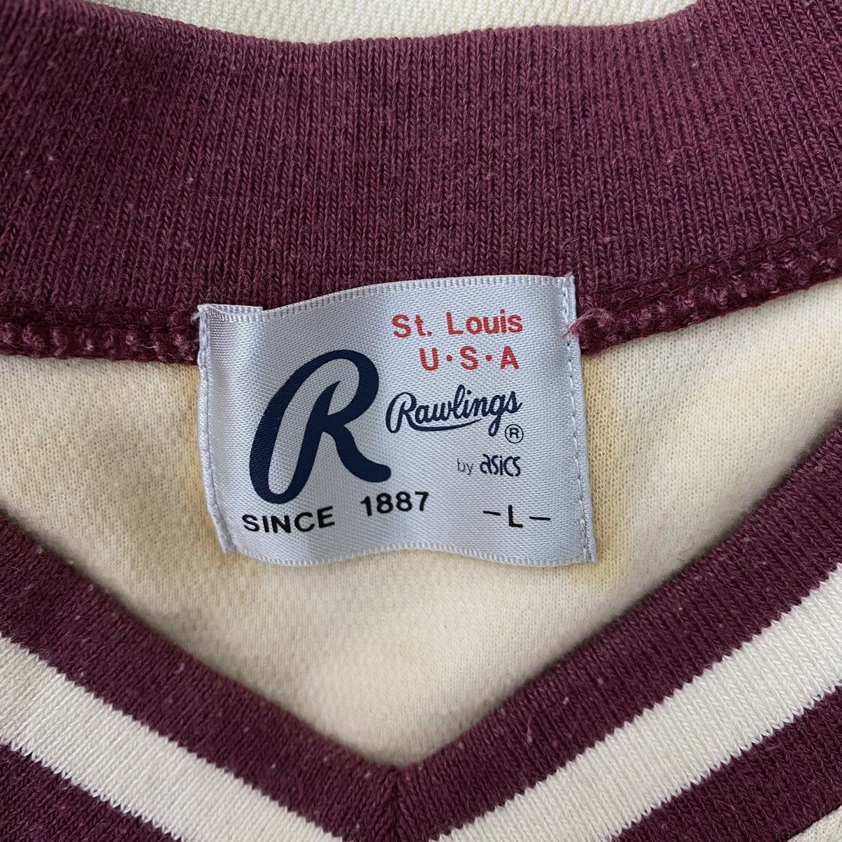 Vintage RAWLINGS ST. LOUIS Usa Big Brand Print Cream Sweatshirt Size US L / EU 52-54 / 3 - 6 Thumbnail