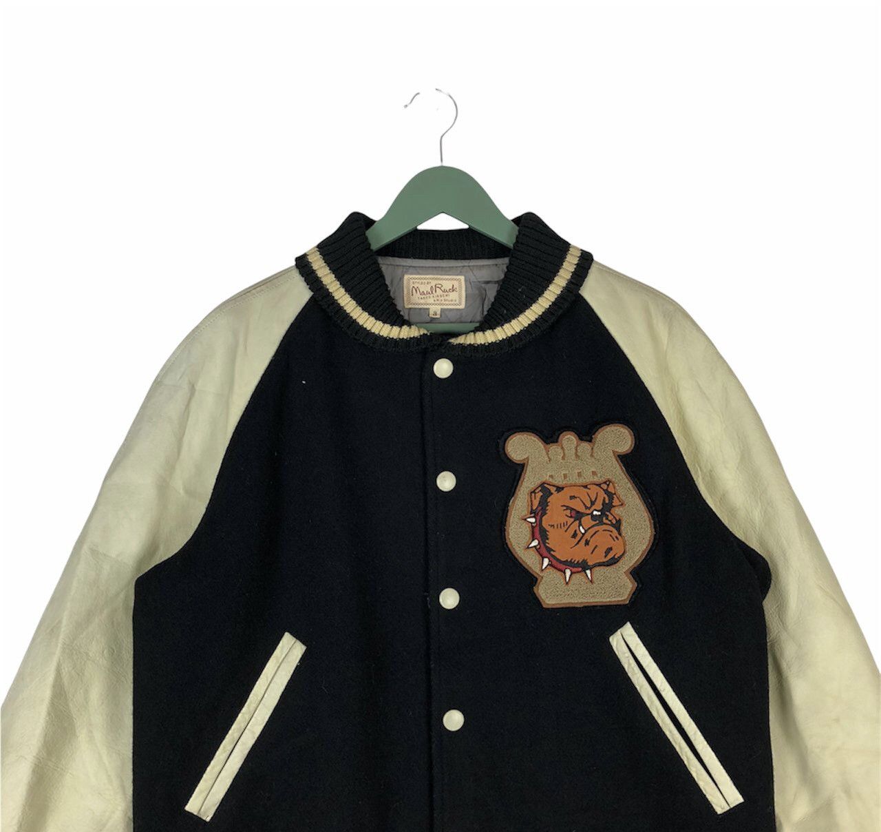 Japanese Brand × Takeo Kikuchi Vtg archive Takeo Kikuchi japan varsity jacket bull dog logo Size US L / EU 52-54 / 3 - 3 Thumbnail