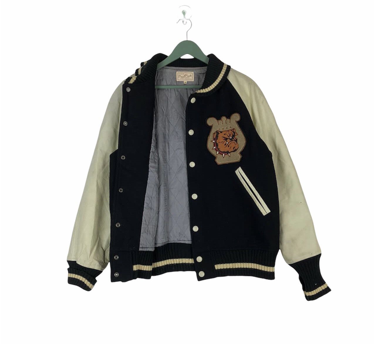 Japanese Brand × Takeo Kikuchi Vtg archive Takeo Kikuchi japan varsity jacket bull dog logo Size US L / EU 52-54 / 3 - 2 Thumbnail