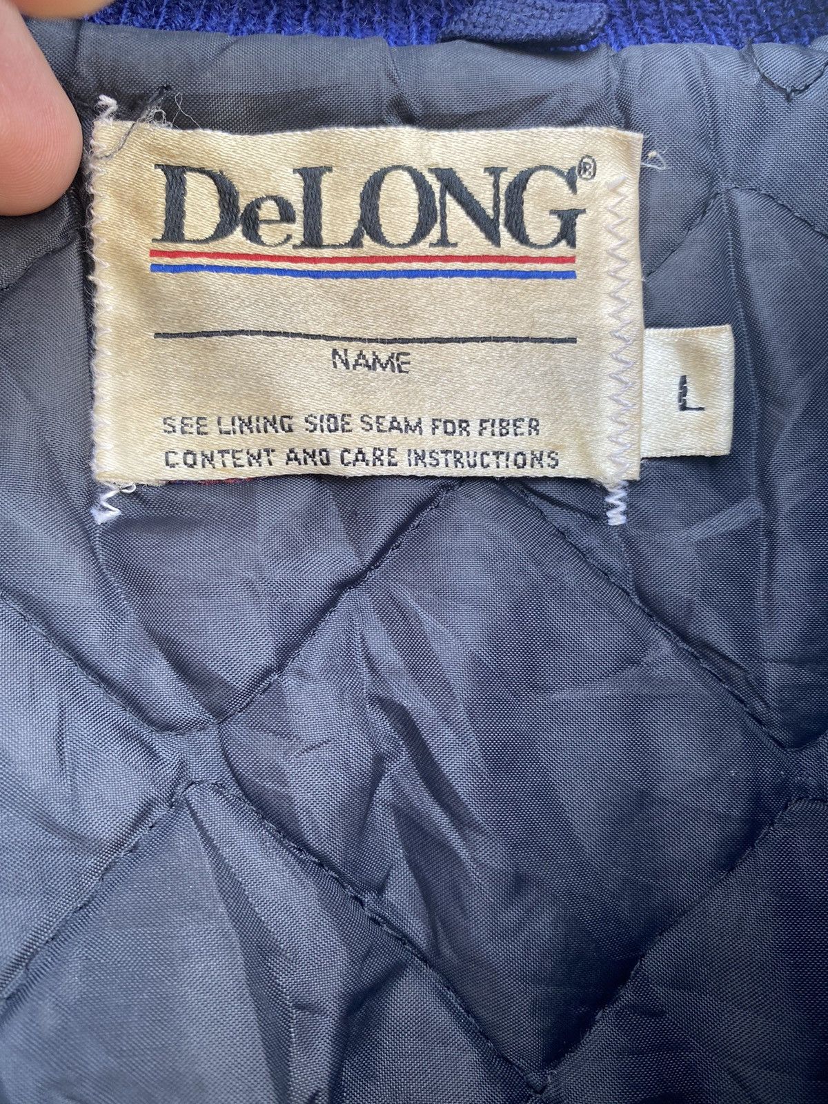 Delong × Vintage Vintage 97 Delong letterman varsity jacket quilted lined Size US L / EU 52-54 / 3 - 6 Thumbnail
