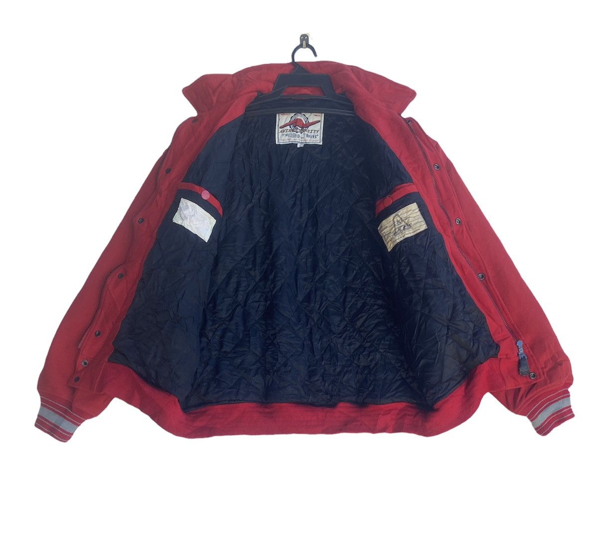 Avirex × Vintage Avirex varsity New York logo spell out wool jacket Size US L / EU 52-54 / 3 - 7 Thumbnail