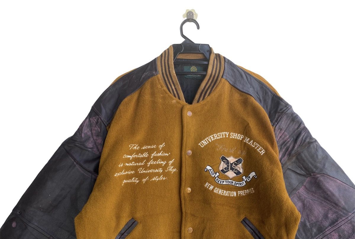 Vintage Vintage University Shop embroidered logo stadium jacket Size US L / EU 52-54 / 3 - 4 Thumbnail