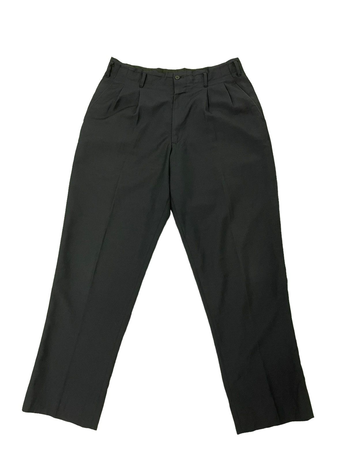 Yohji Yamamoto Yohji Yamamoto Wool Wide Trouser Central Railway Jpn 48🟦 Size US 33 - 9 Thumbnail