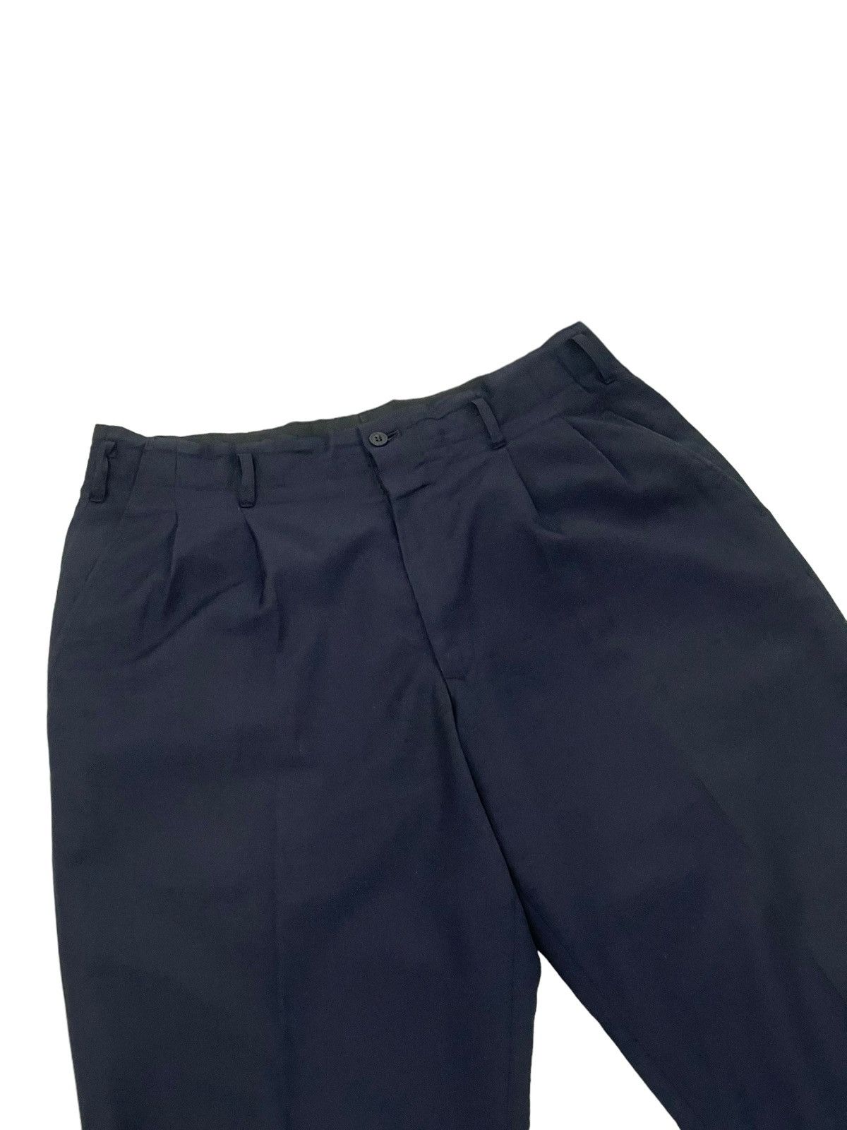 Yohji Yamamoto Yohji Yamamoto Wool Wide Trouser Central Railway Jpn 48🟦 Size US 33 - 16 Thumbnail