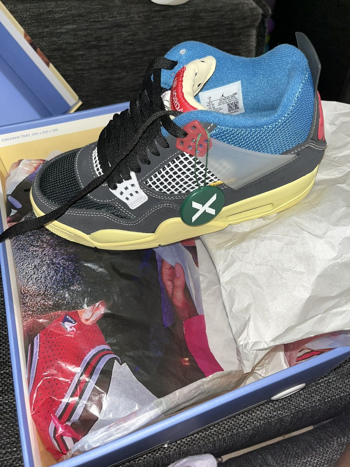 Jordan Brand Jordan 4 Retro Union Off Noir Size US 7 / EU 40 - 2 Thumbnail
