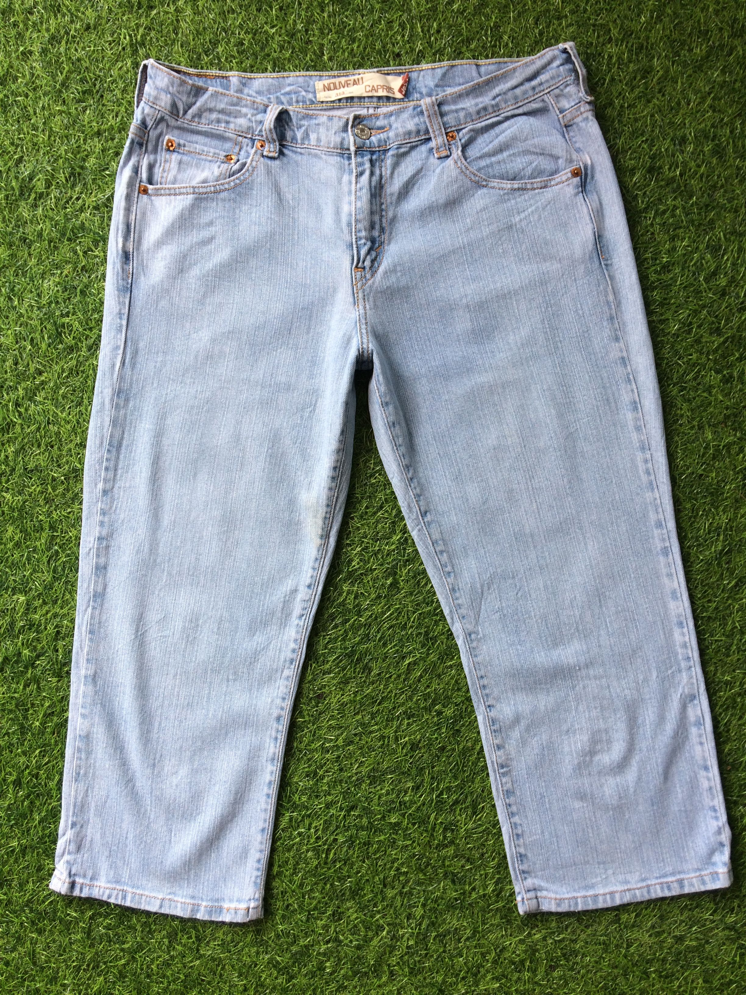 Levi's Levi's 515 Capris Jeans Light Wash Stretch Ankle #B-841 Size 34" / US 12 / IT 48 - 3 Thumbnail