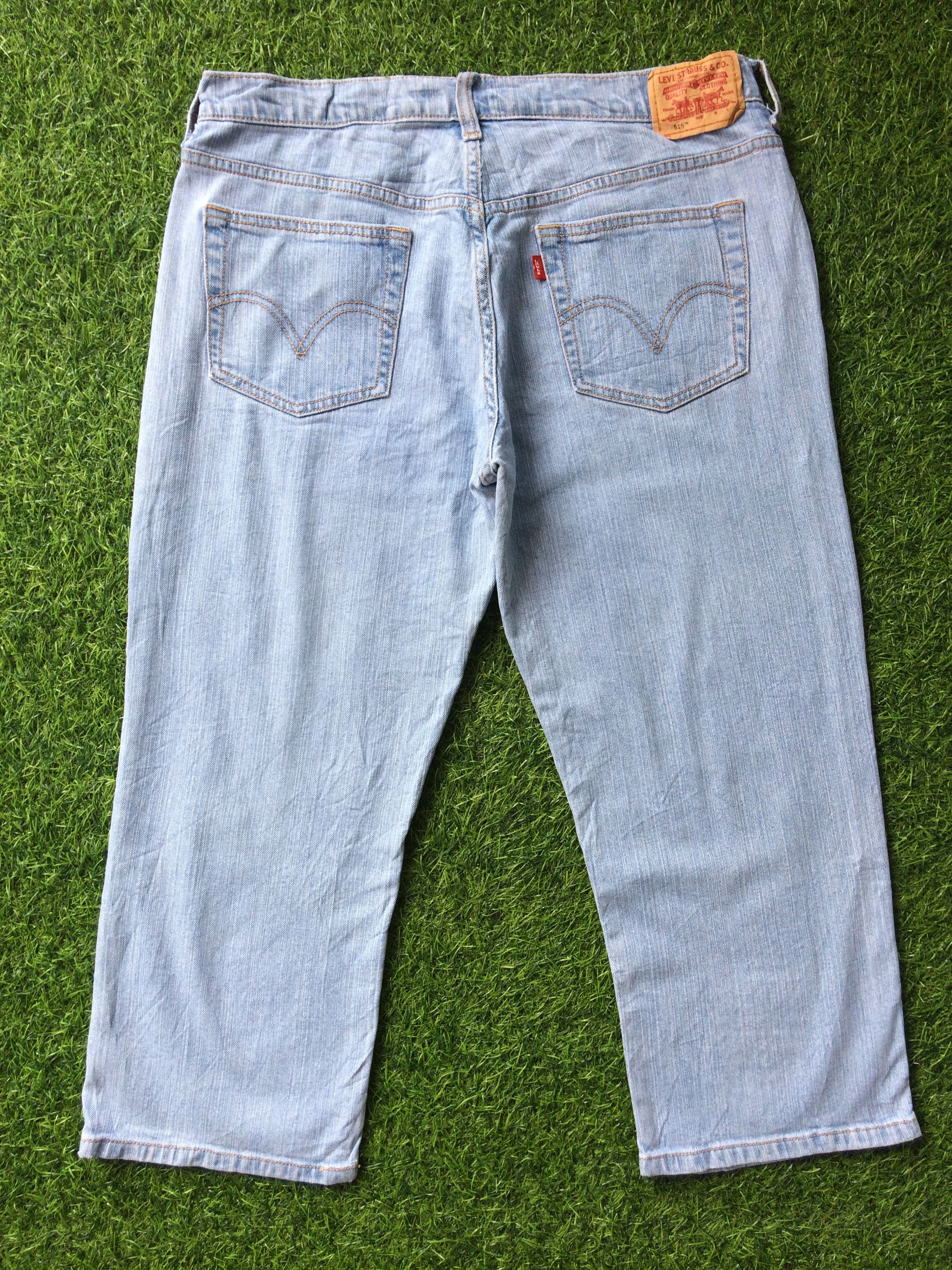 Levi's Levi's 515 Capris Jeans Light Wash Stretch Ankle #B-841 Size 34" / US 12 / IT 48 - 4 Thumbnail