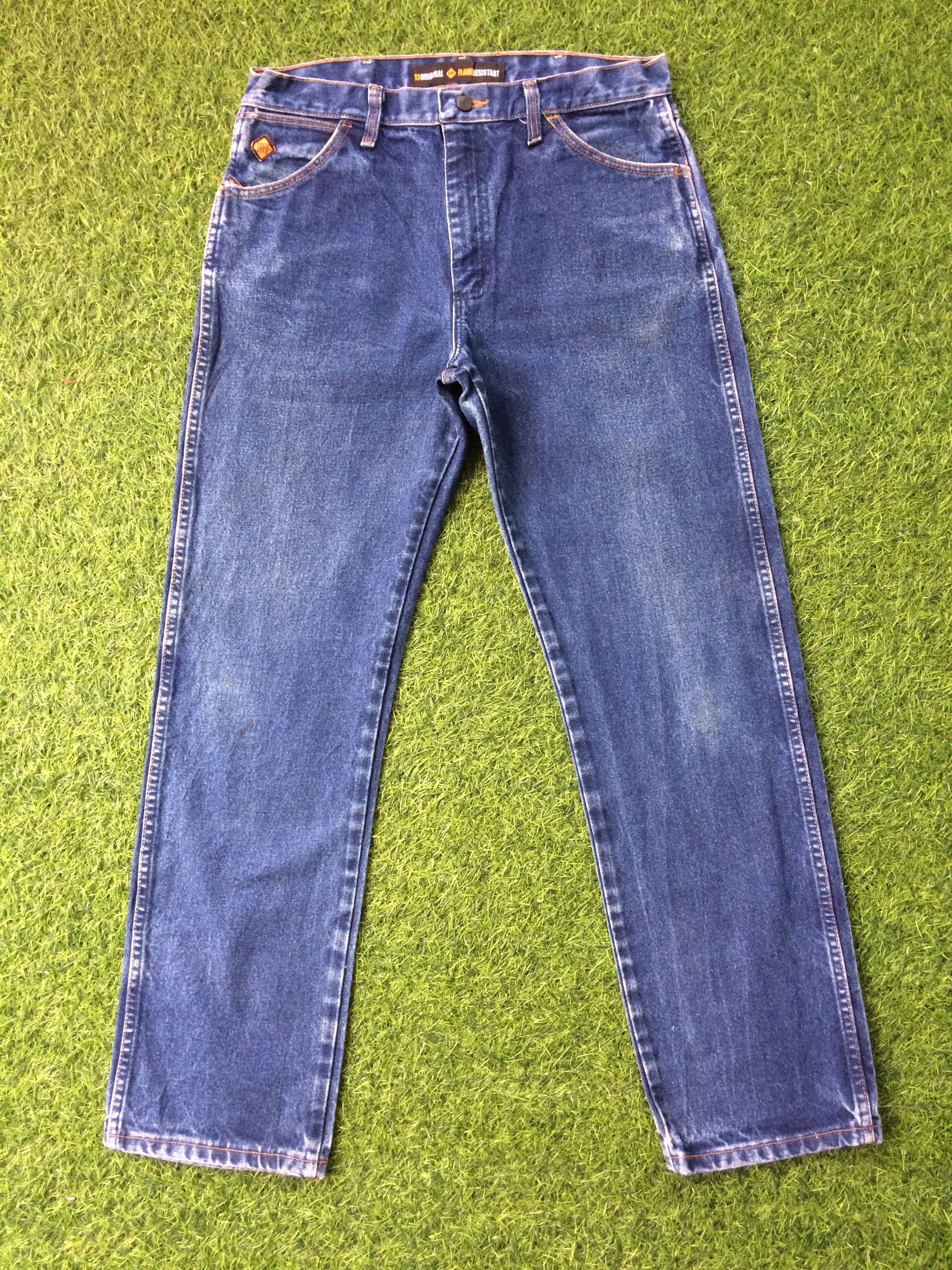 Vintage × Wrangler Wrangler FR Western Distressed Jeans #B-565 Size US 33 - 4 Thumbnail