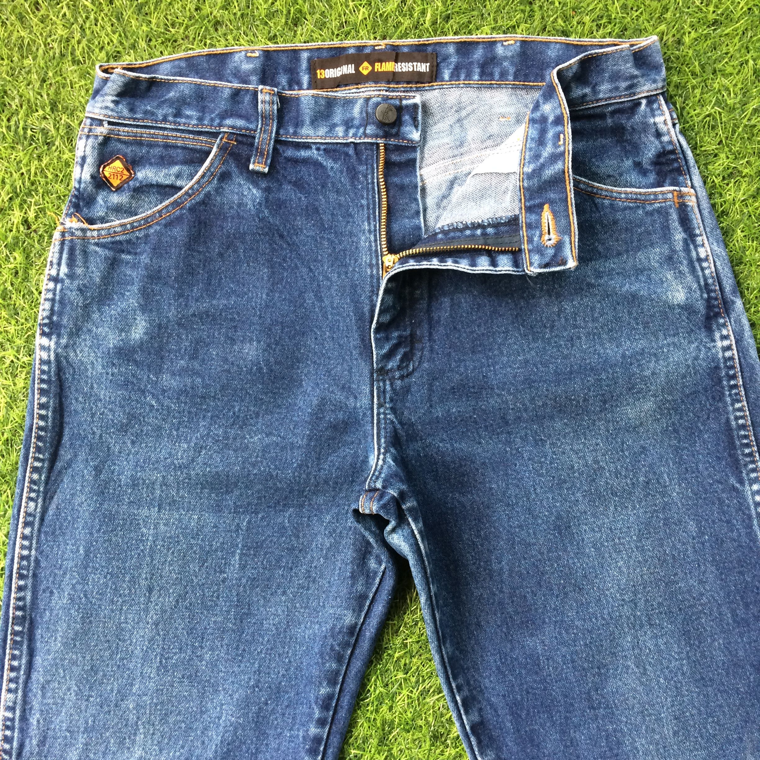 Vintage × Wrangler Wrangler FR Western Distressed Jeans #B-565 Size US 33 - 2 Thumbnail