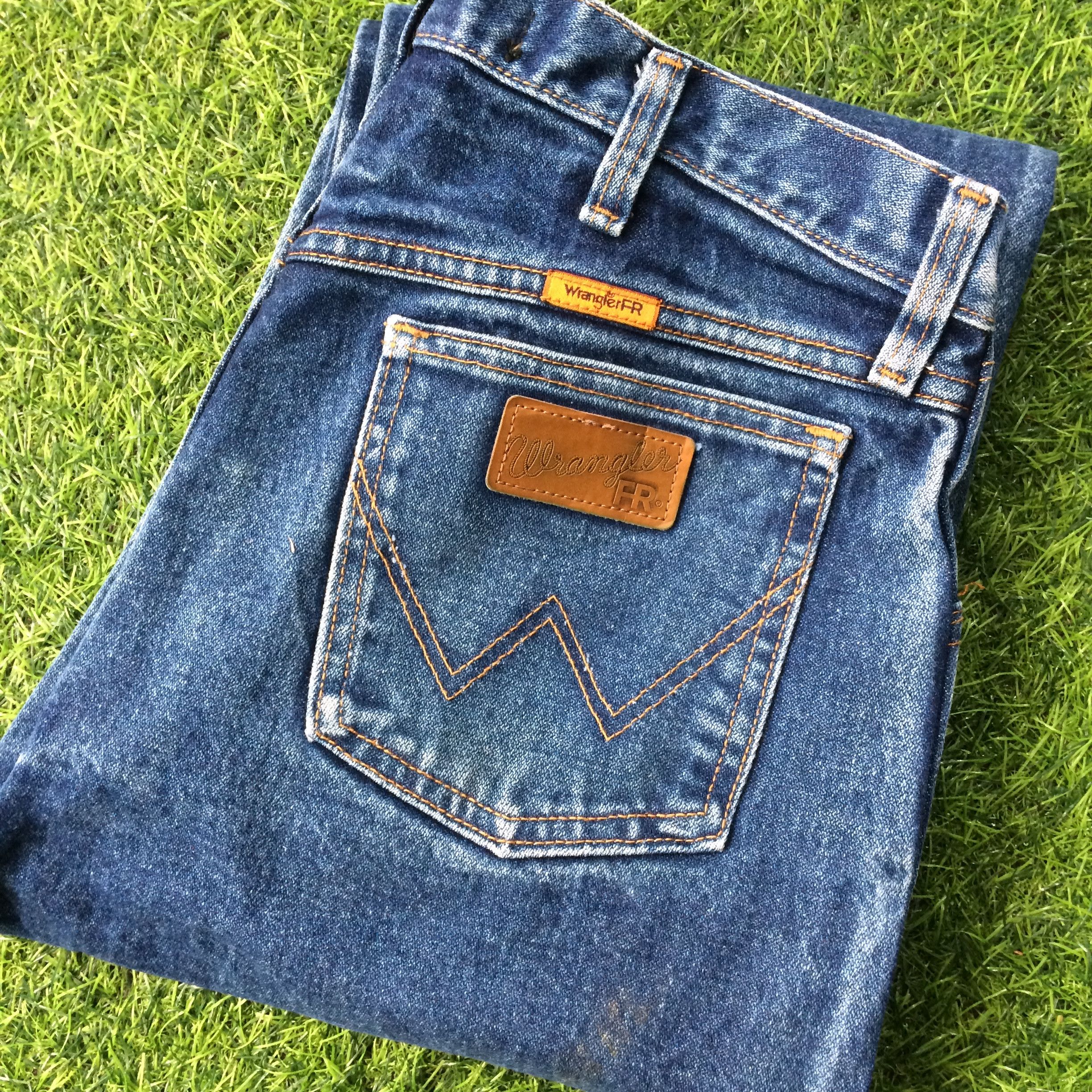 Vintage × Wrangler Wrangler FR Western Distressed Jeans #B-565 Size US 33 - 1 Thumbnail