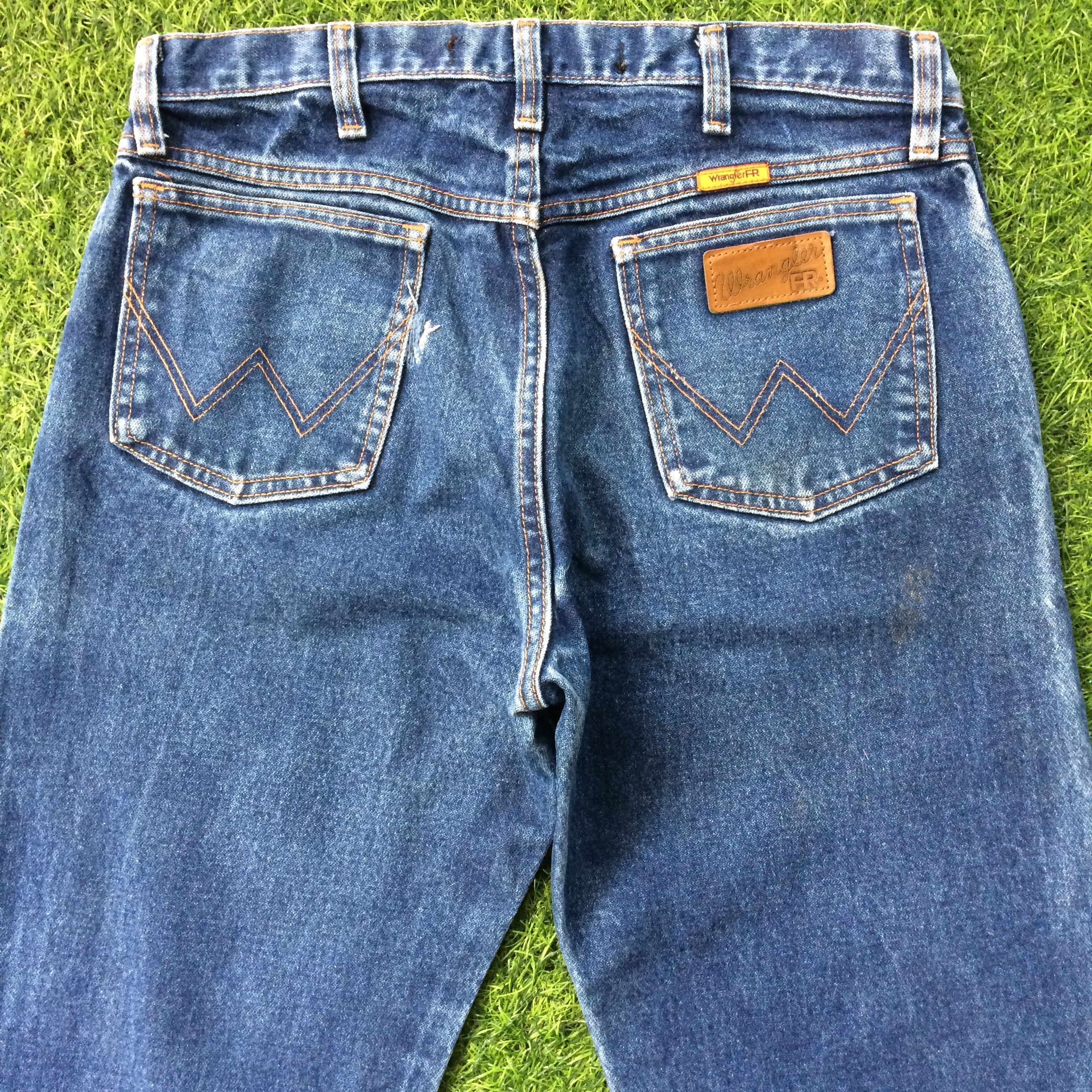 Vintage × Wrangler Wrangler FR Western Distressed Jeans #B-565 Size US 33 - 3 Thumbnail