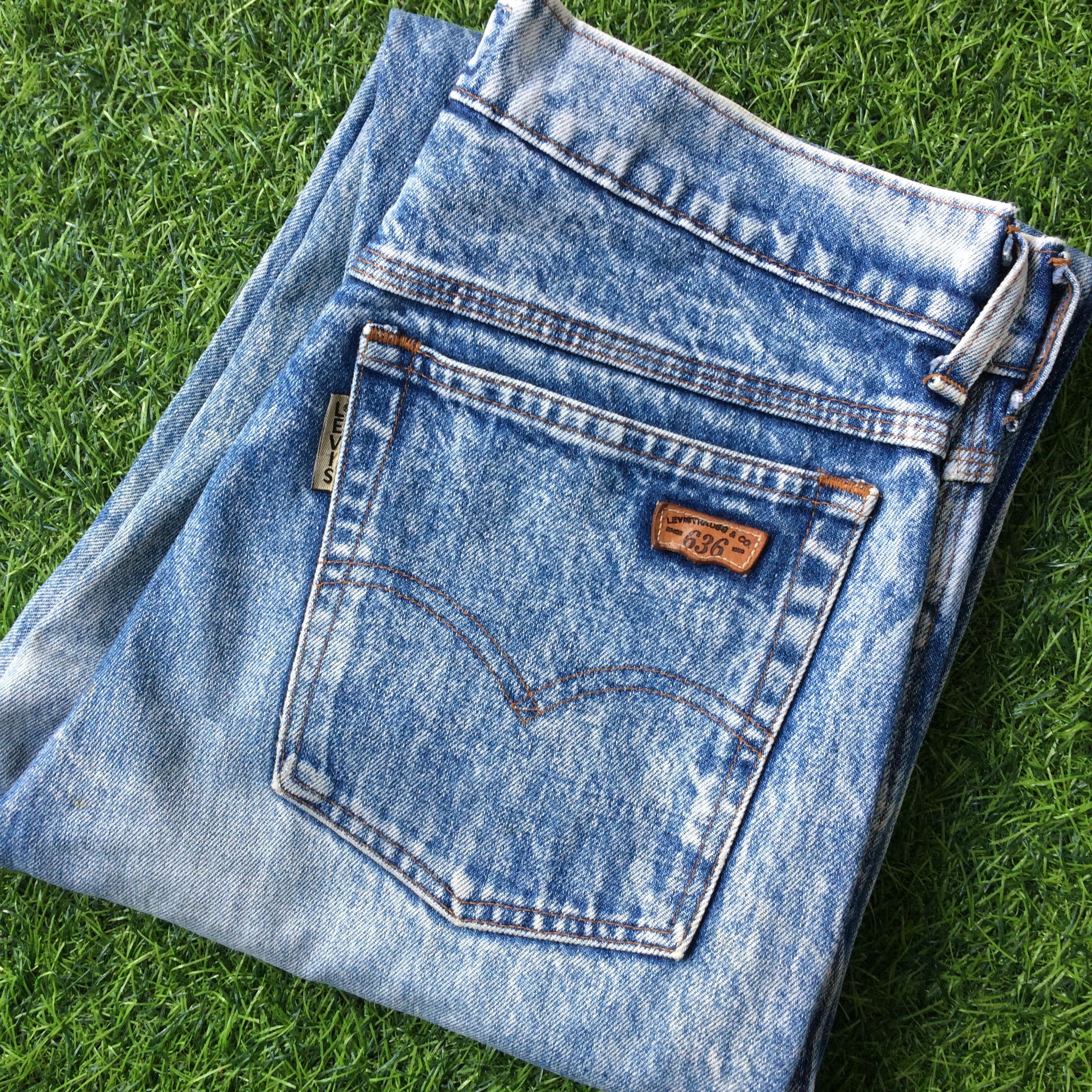 Jean × Levi's × Vintage Vintage Levis Big E Acid Wash Denim Pant #B-483 Size 29" - 4 Thumbnail