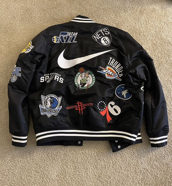 Supreme x Nike x NBA Teams Warm Up Jacket 'Black' | Men's Size L