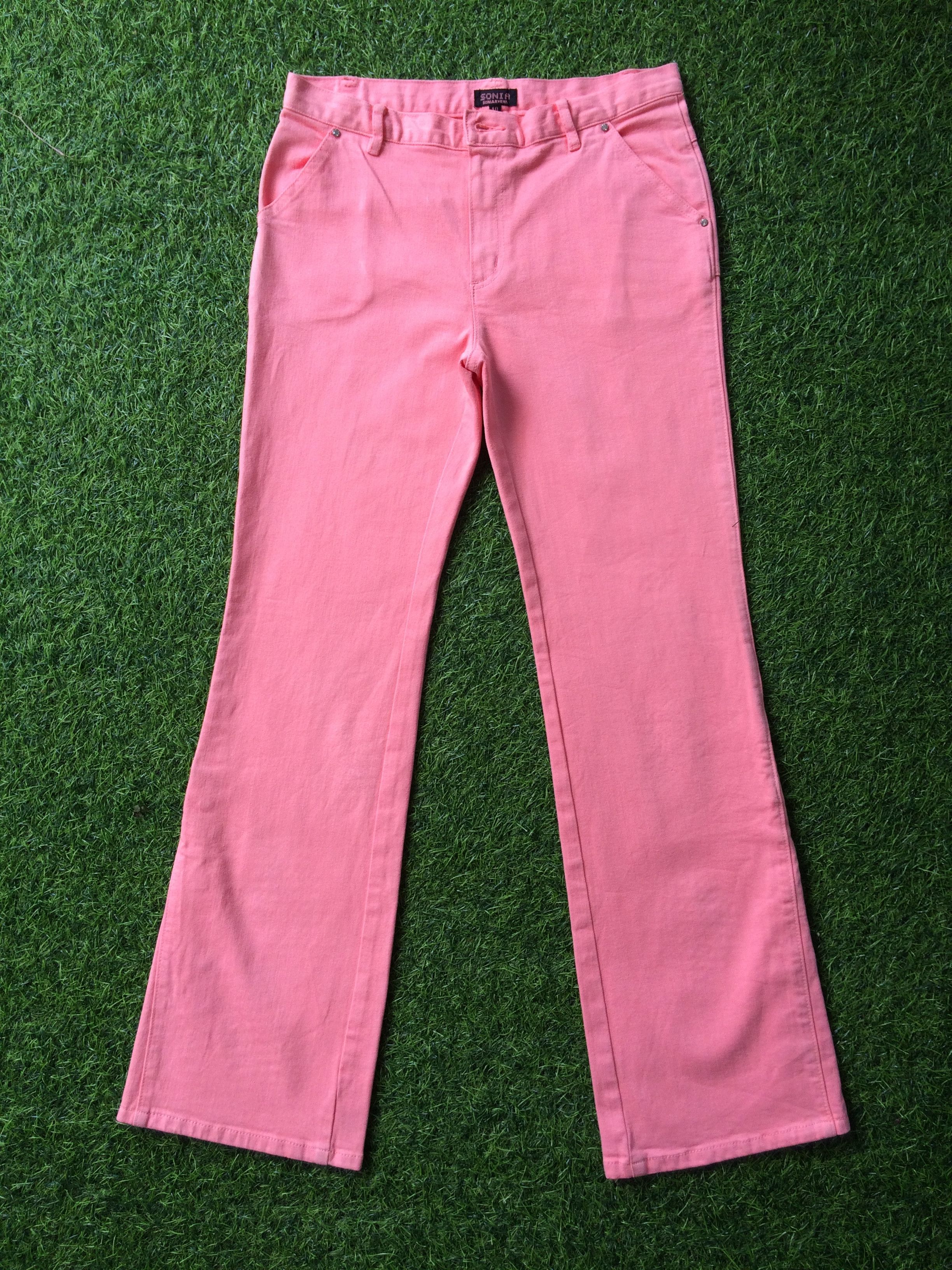 Sonia Rykiel Sonia Rykiel Mid Waist Flared Pants W30 L31 #B-717 Size 30" / US 8 / IT 44 - 3 Thumbnail