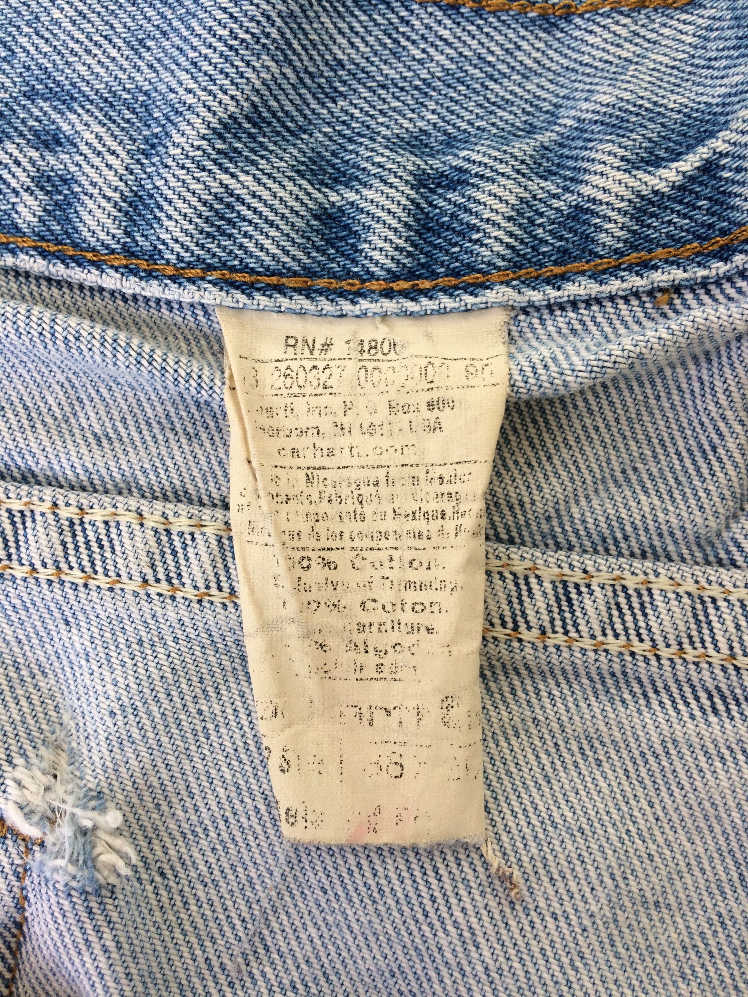 Distressed CARHARTT Jeans High Waisted Denim Workwear #B-331