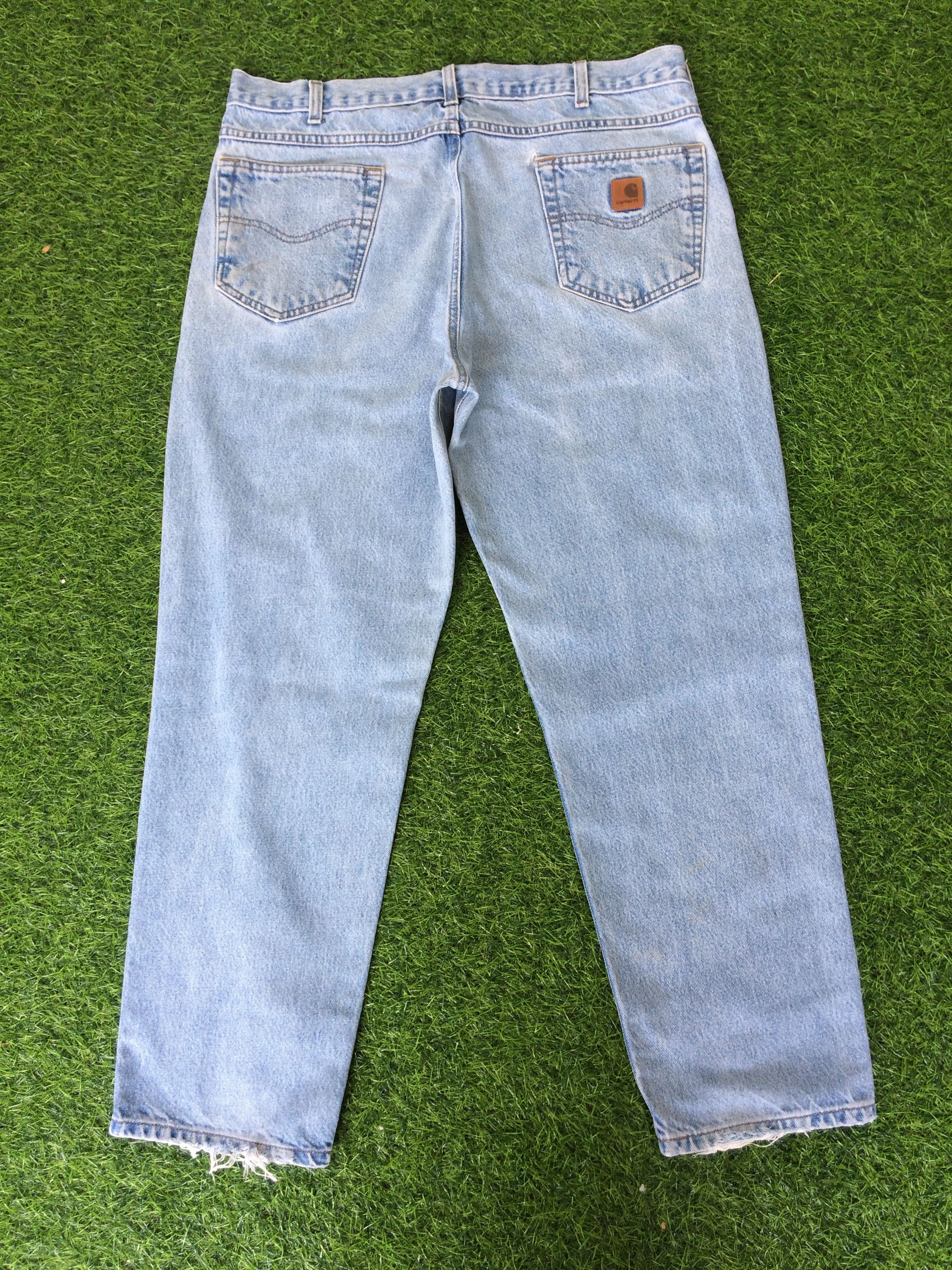 Distressed CARHARTT Jeans High Waisted Denim Workwear #B-331